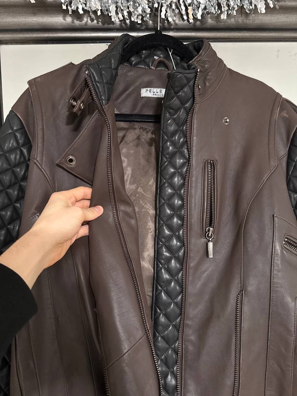 Pelle Pelle Pelle Pelle Princess Cut Brown leather jacket quilted black Size XXL / US 16-18 / IT 52-54 - 3 Thumbnail