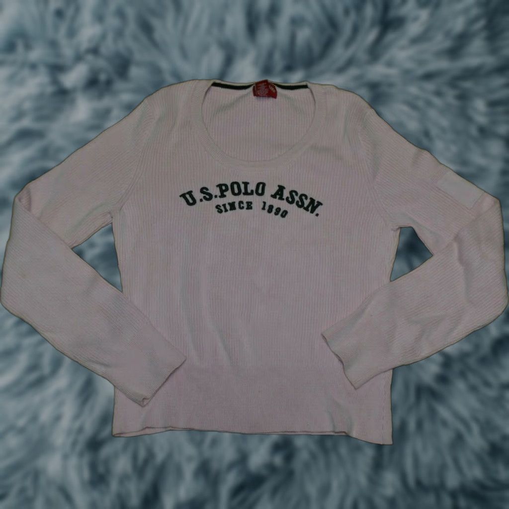 Vintage VINTAGE Girls Jrs Retro US Polo Assn. Sewn Logo Sweater XL Pink 90s NICE Size XL / US 12-14 / IT 48-50 - 1 Thumbnail