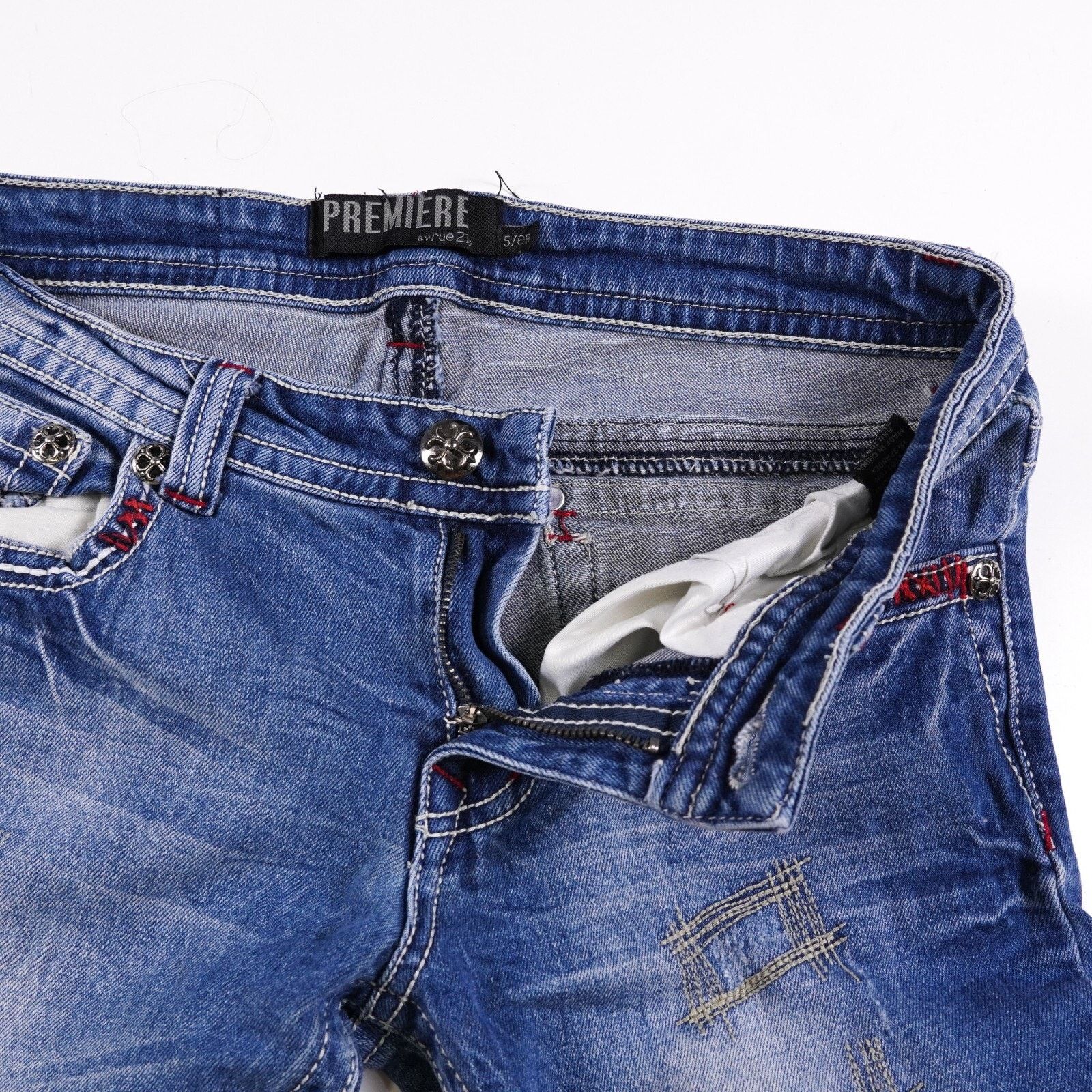Other Rue 21 Premiere Cotton Denim Slim Skinny Jeans Straight 5/6R Size 29" - 7 Thumbnail