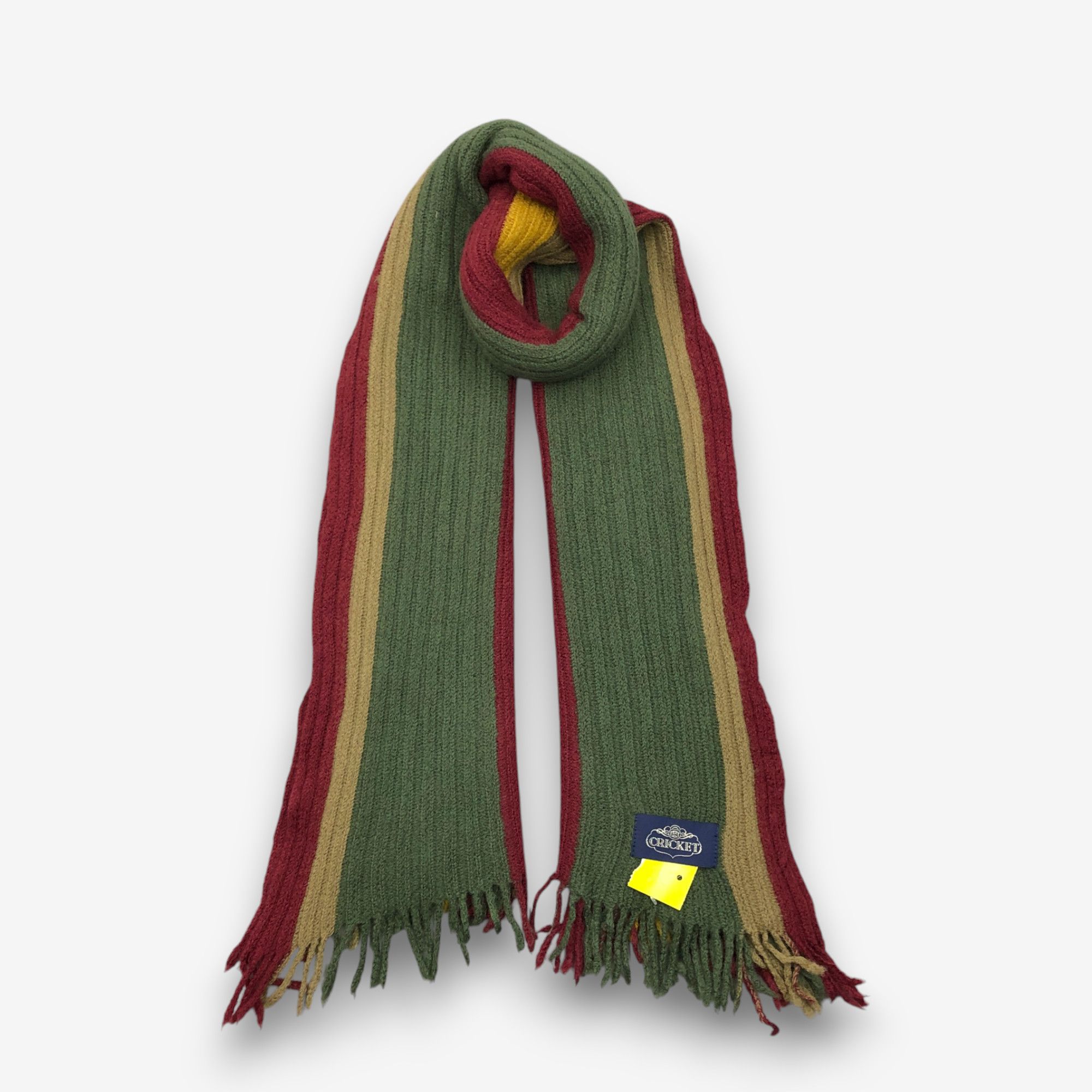 Japanese Brand Vintage Cricket Scarf Muffler Knit Wool Ribbed Knit Scarves Size ONE SIZE - 1 Thumbnail