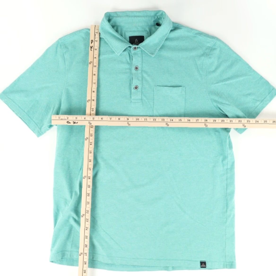 Prana Prana Pocket Polo Shirt Green Men's XL Shirt Slim Solid Cotton Size US XL / EU 56 / 4 - 3 Thumbnail