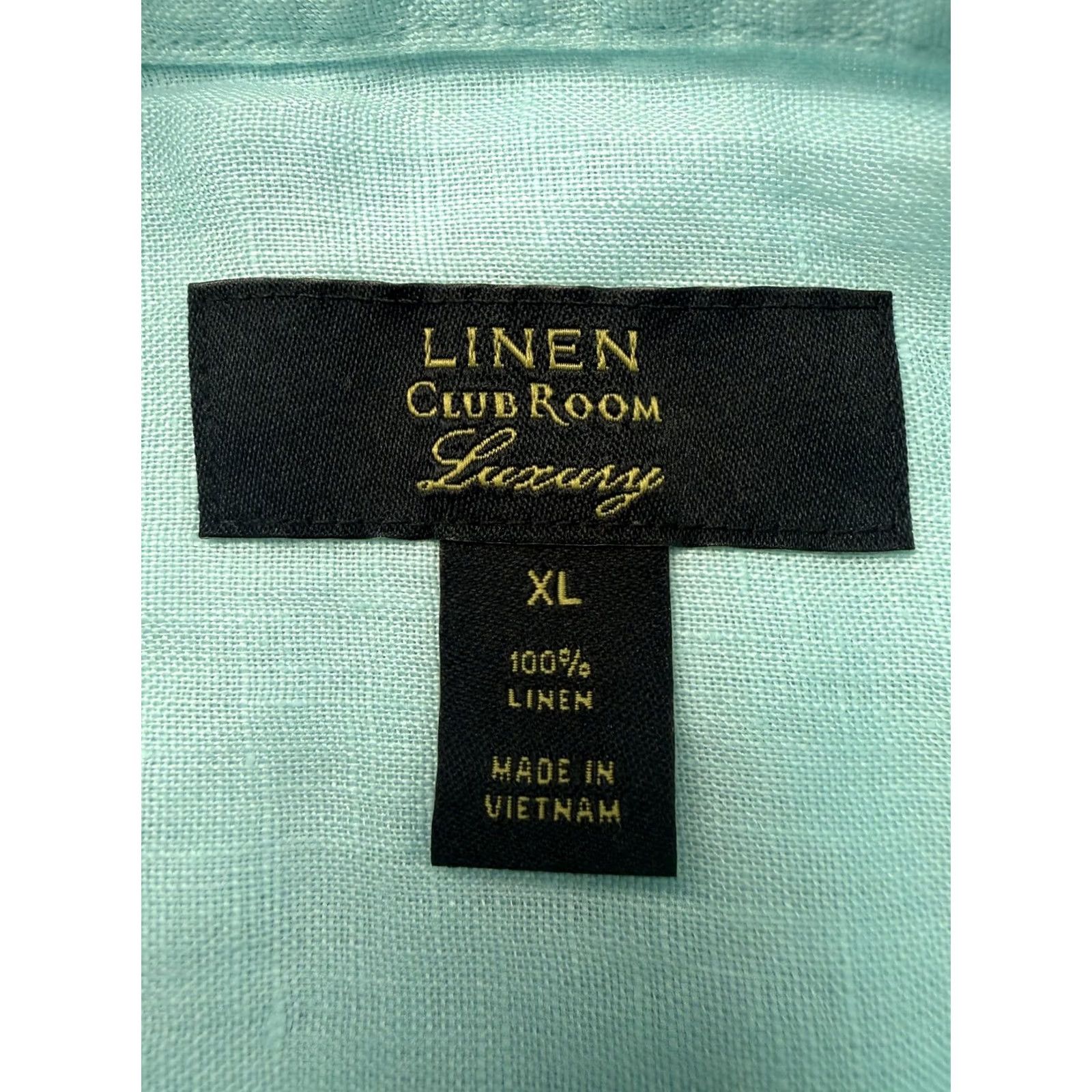Club Room Club Room Shirt Mens XL Blue Solid Long Sleeve Linen Button Up Casual Summer Size US XL / EU 56 / 4 - 3 Thumbnail