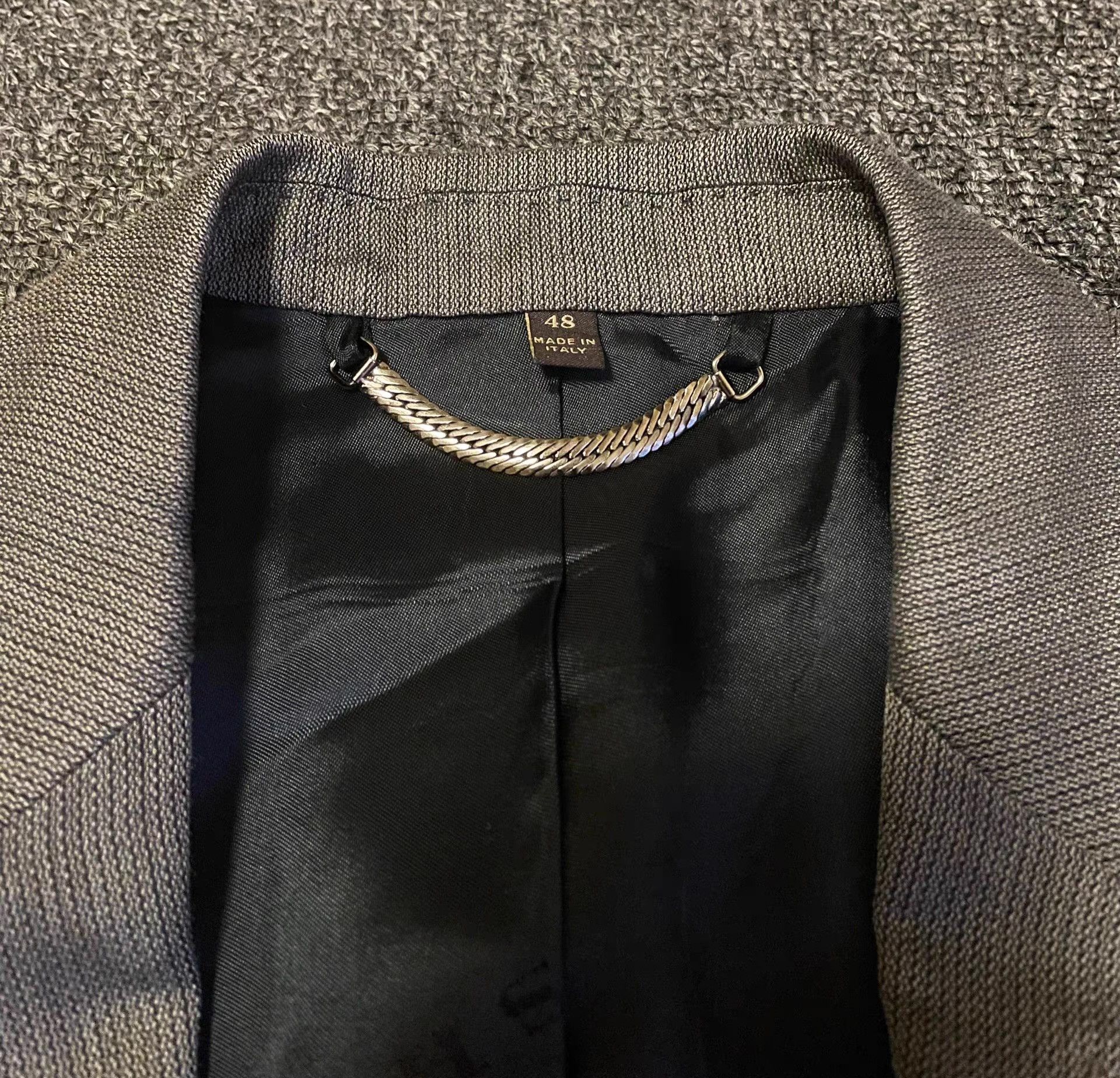 Burberry Burberry Grey Wool & Silk Blazer. Size 48R - 6 Thumbnail
