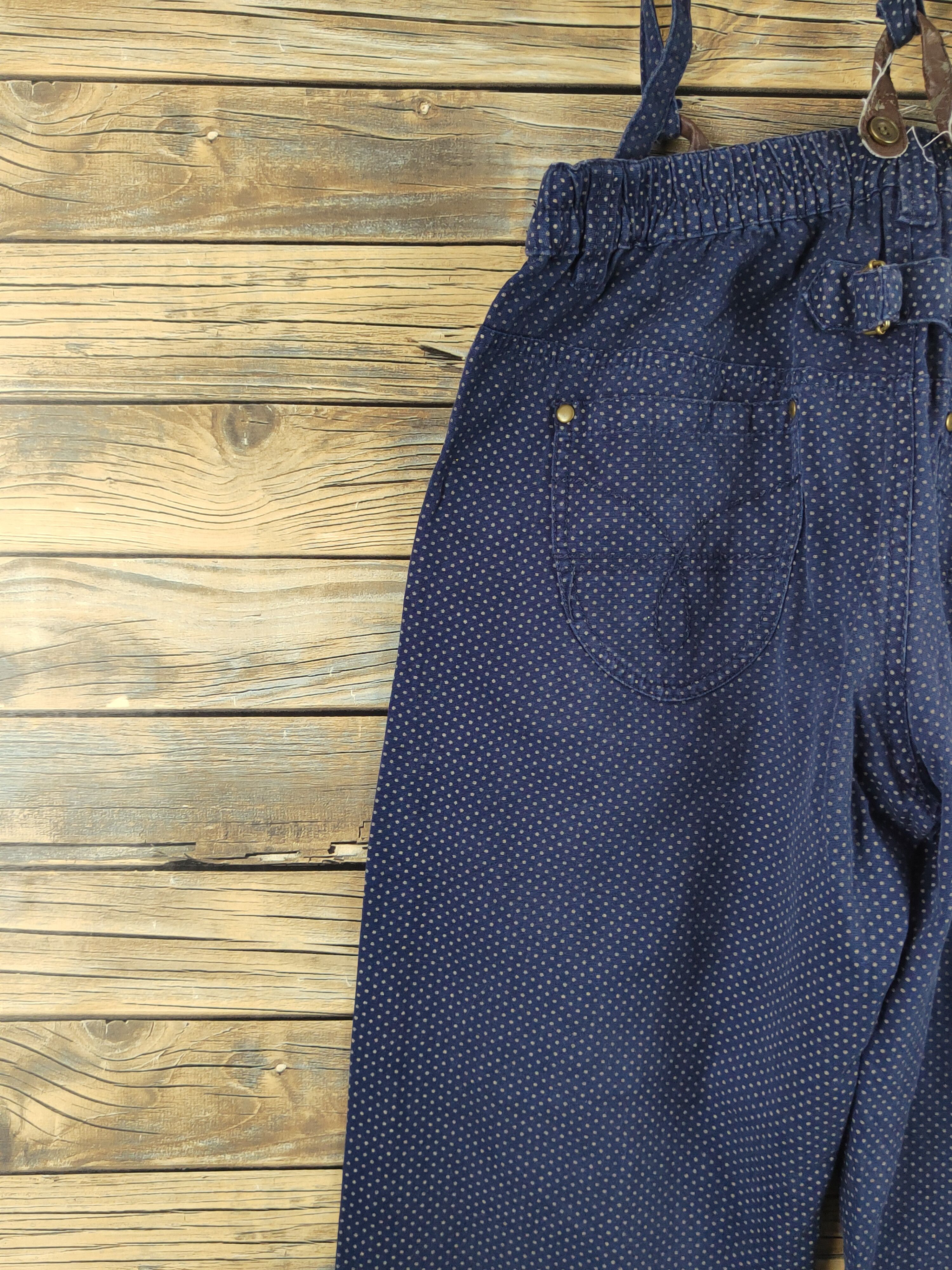 Japanese Brand × Vintage DL Japanese Brand Navy Suspender Pants #1112 Size 28" / US 6 / IT 42 - 13 Thumbnail