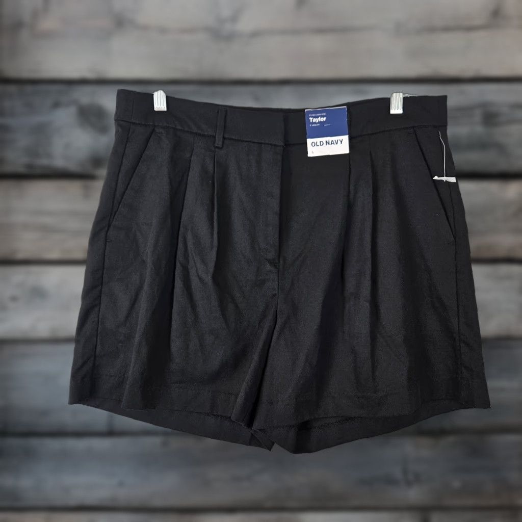 Old Navy VINTAGE Old Navy Womens Extra High Rise Taylor Shorts Sz Large Black Adjustable Waist? Size 36" / US 14 / IT 50 - 1 Thumbnail