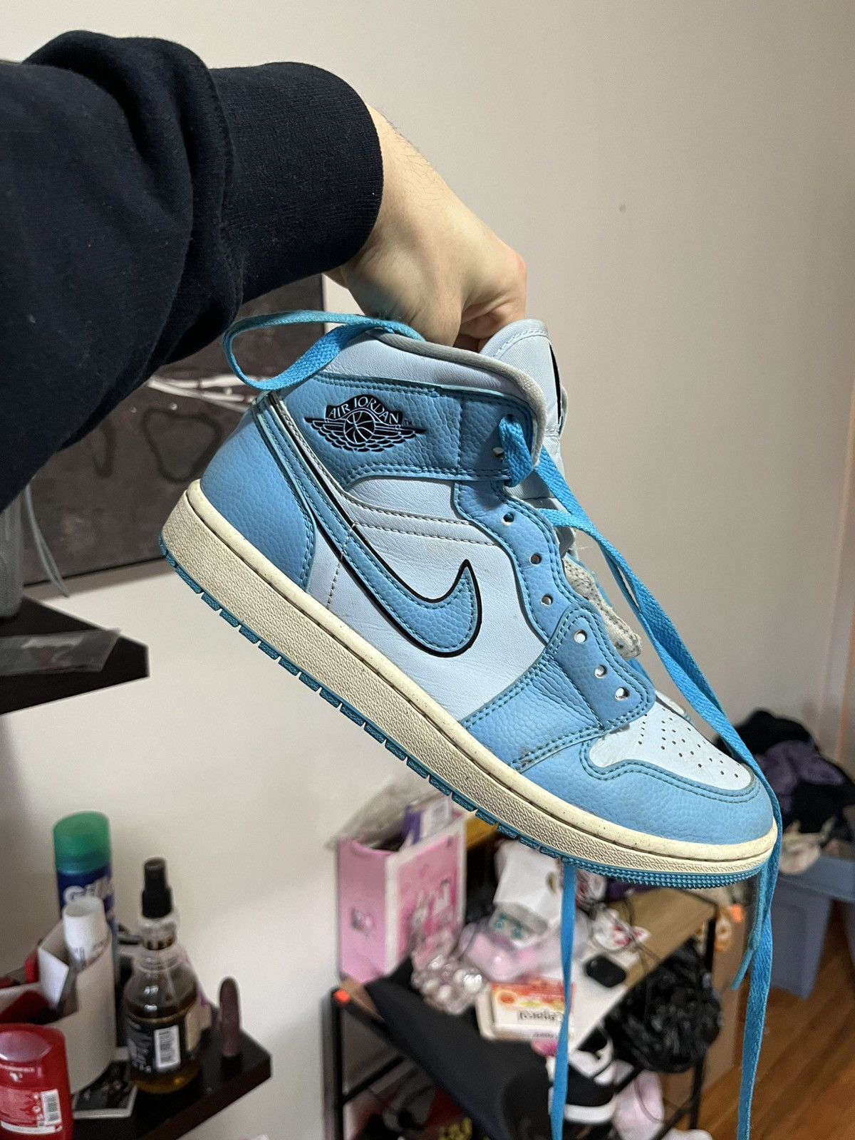 Jordan Brand Nike Air Jordan 1 Mid Iced Blue Size US 8 / IT 38 - 1 Thumbnail
