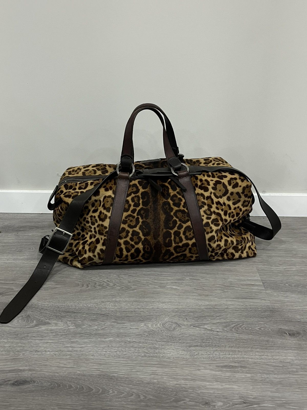 John Varvatos Leopard duffle Size ONE SIZE - 6 Thumbnail