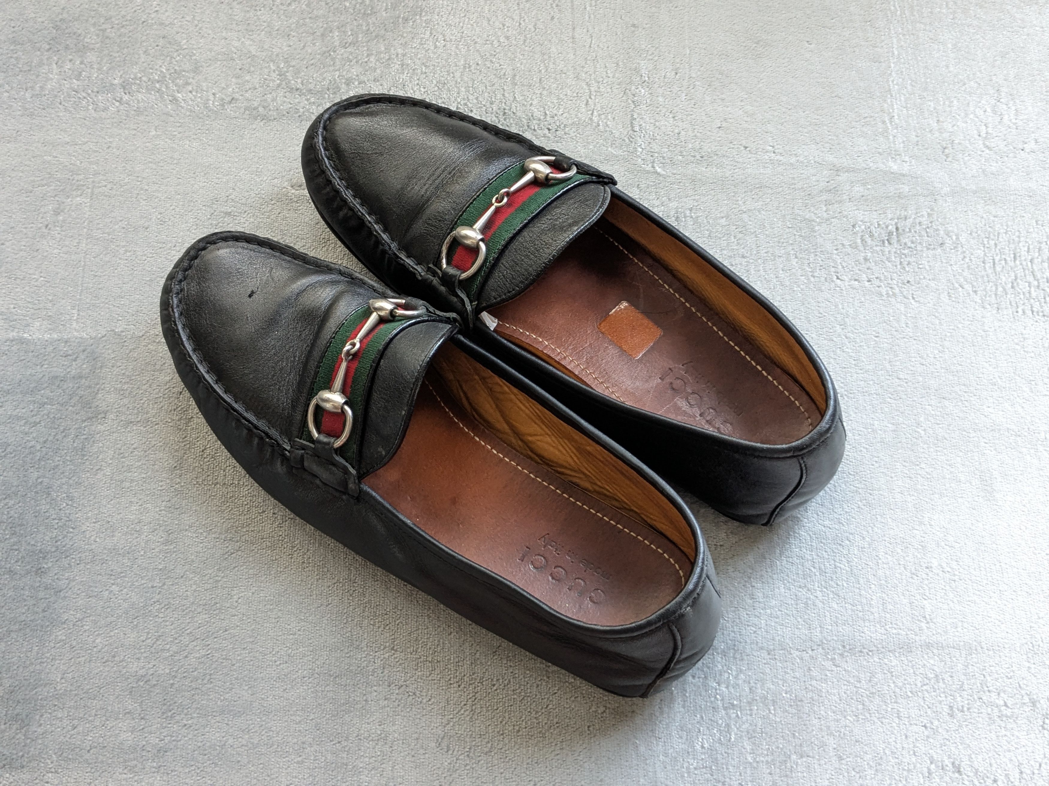 Gucci Gucci Horsebit Driving Loafers Black Leather 9.5 Italy Size US 9.5 / EU 42-43 - 13 Thumbnail