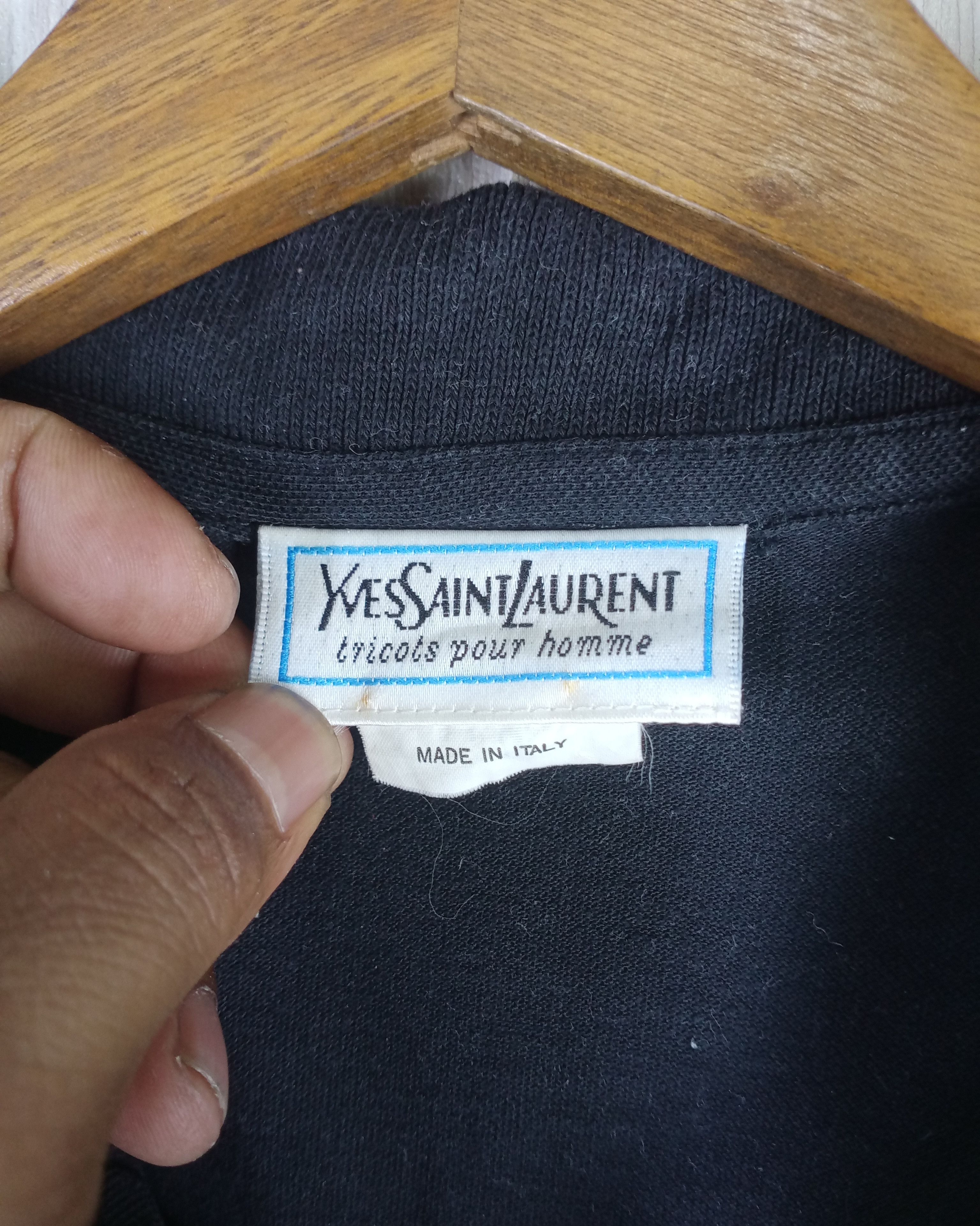 Yves Saint Laurent Vintage Yves Saint Laurent Embroidered Logo Polo Shirt Size US XL / EU 56 / 4 - 4 Thumbnail
