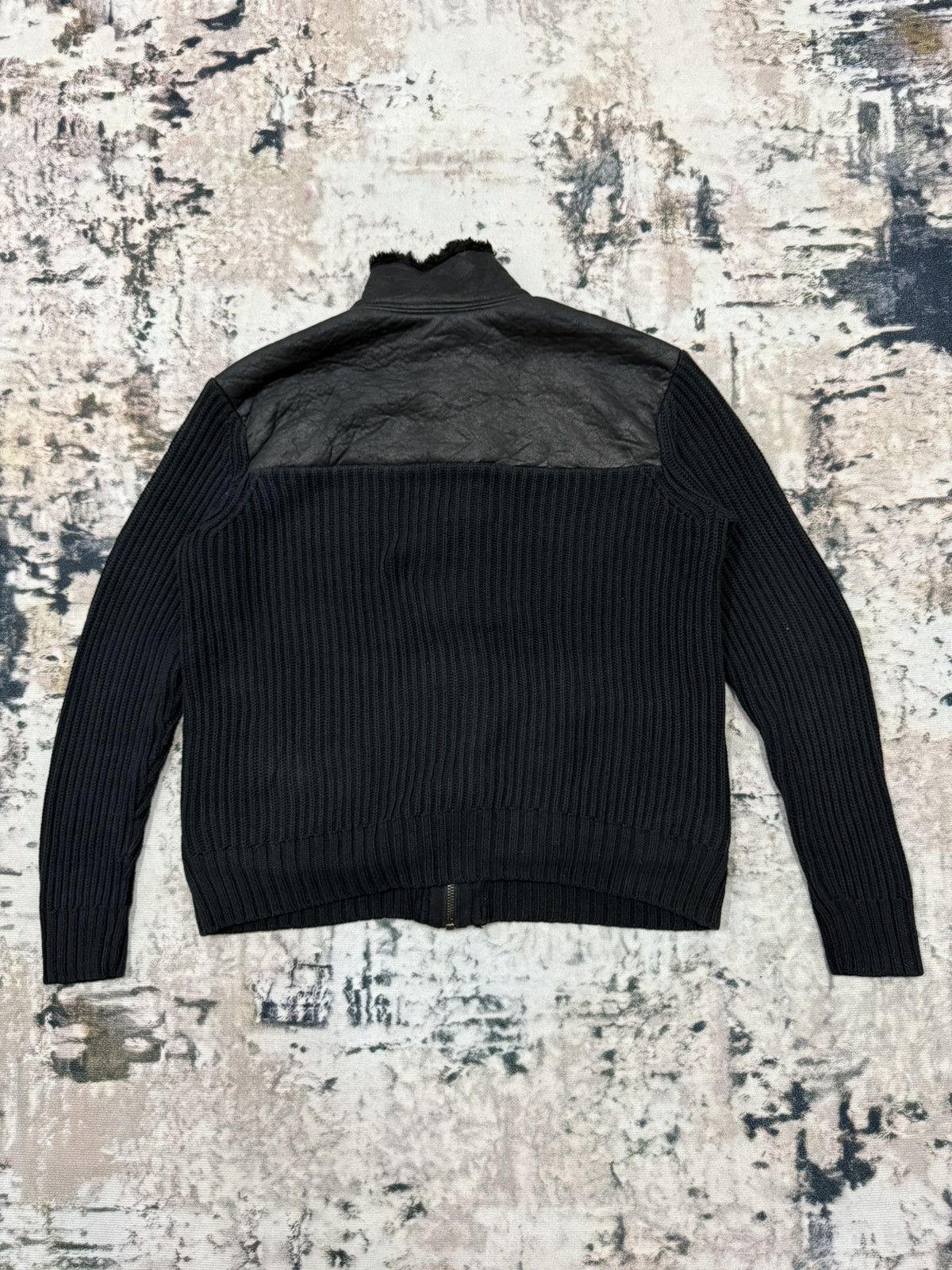 Armani Exchange Armani Exchange Black faux fur knit Jacket Size US L / EU 52-54 / 3 - 12 Thumbnail