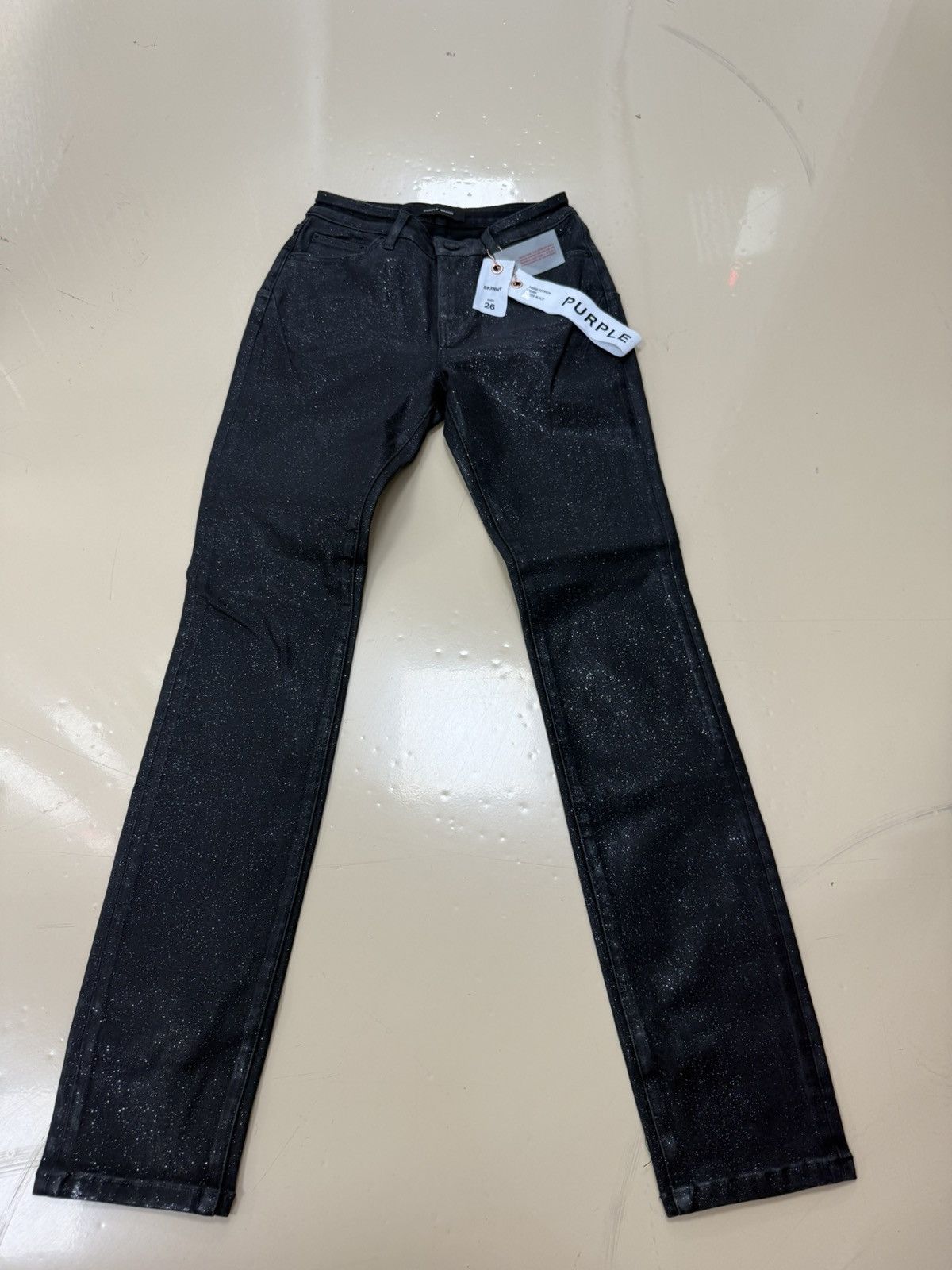 Other Purple Brand Glitter Black Jeans Size 26" / US 2 / IT 38 - 1 Thumbnail