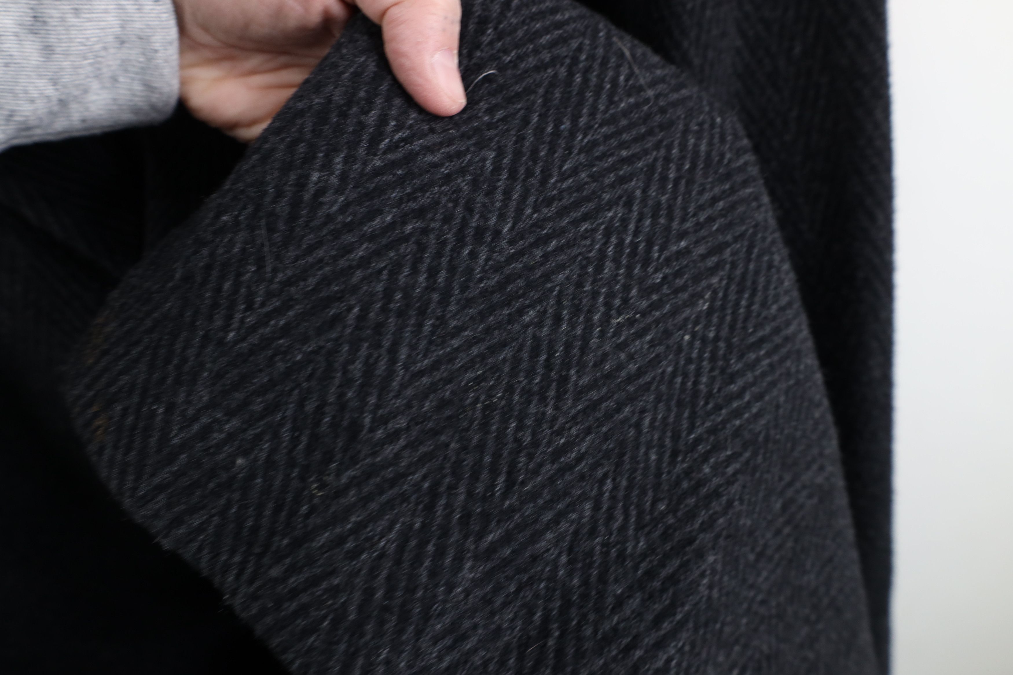 Eddie Bauer Vintage 90s Eddie Bauer Herringbone Overcoat Jacket Black Size US XL / EU 56 / 4 - 5 Thumbnail