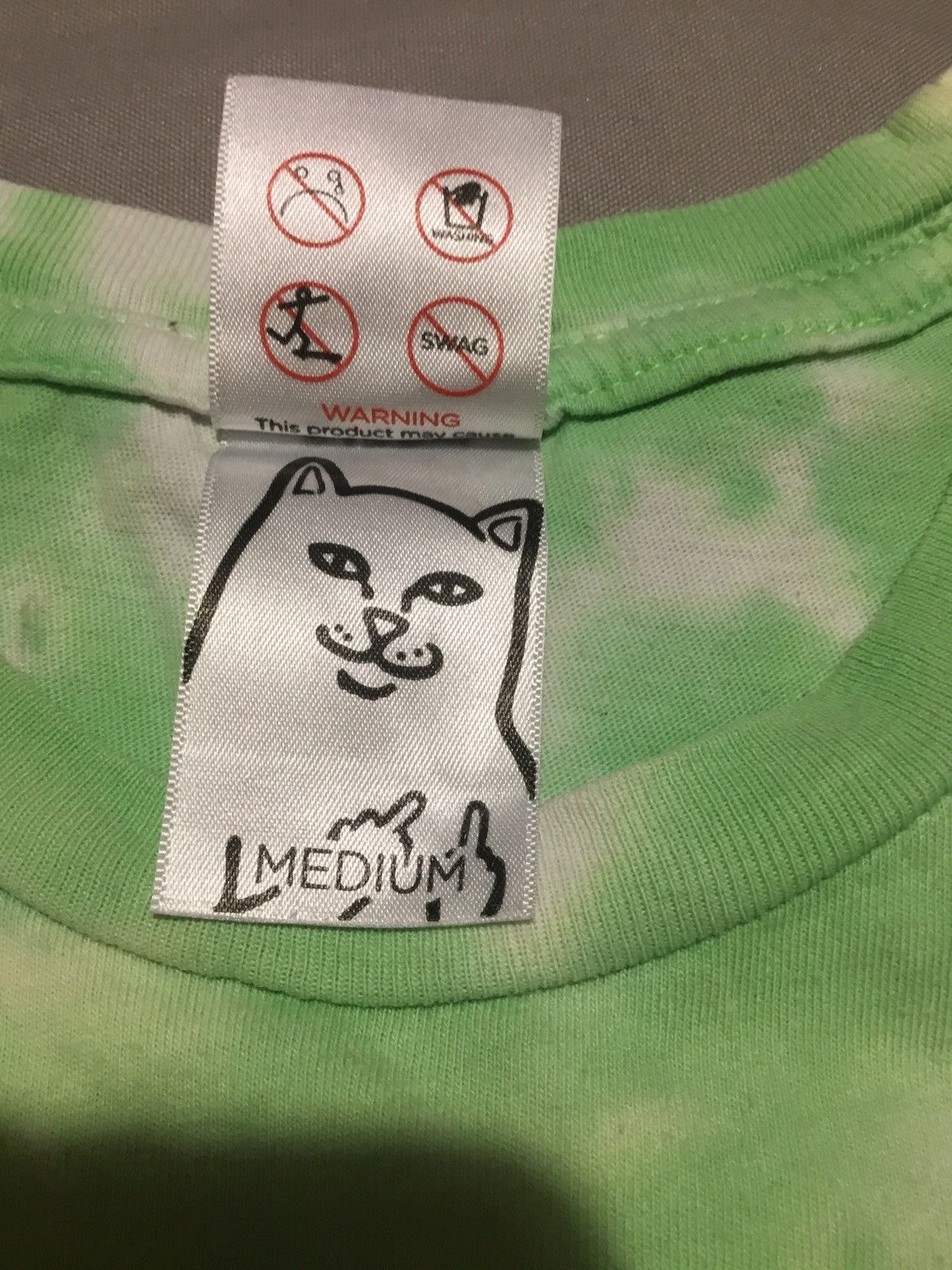 RIPNDIP RipNDip Green Tie Dye Crew Neck T Shirt Lord Nermal Size M Size US M / EU 48-50 / 2 - 4 Thumbnail
