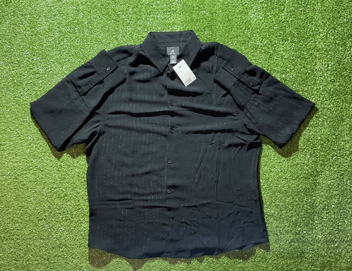 H&M H&M Black Regular Fit Button Up Dress Shirt Size US L / EU 52-54 / 3 - 2 Thumbnail