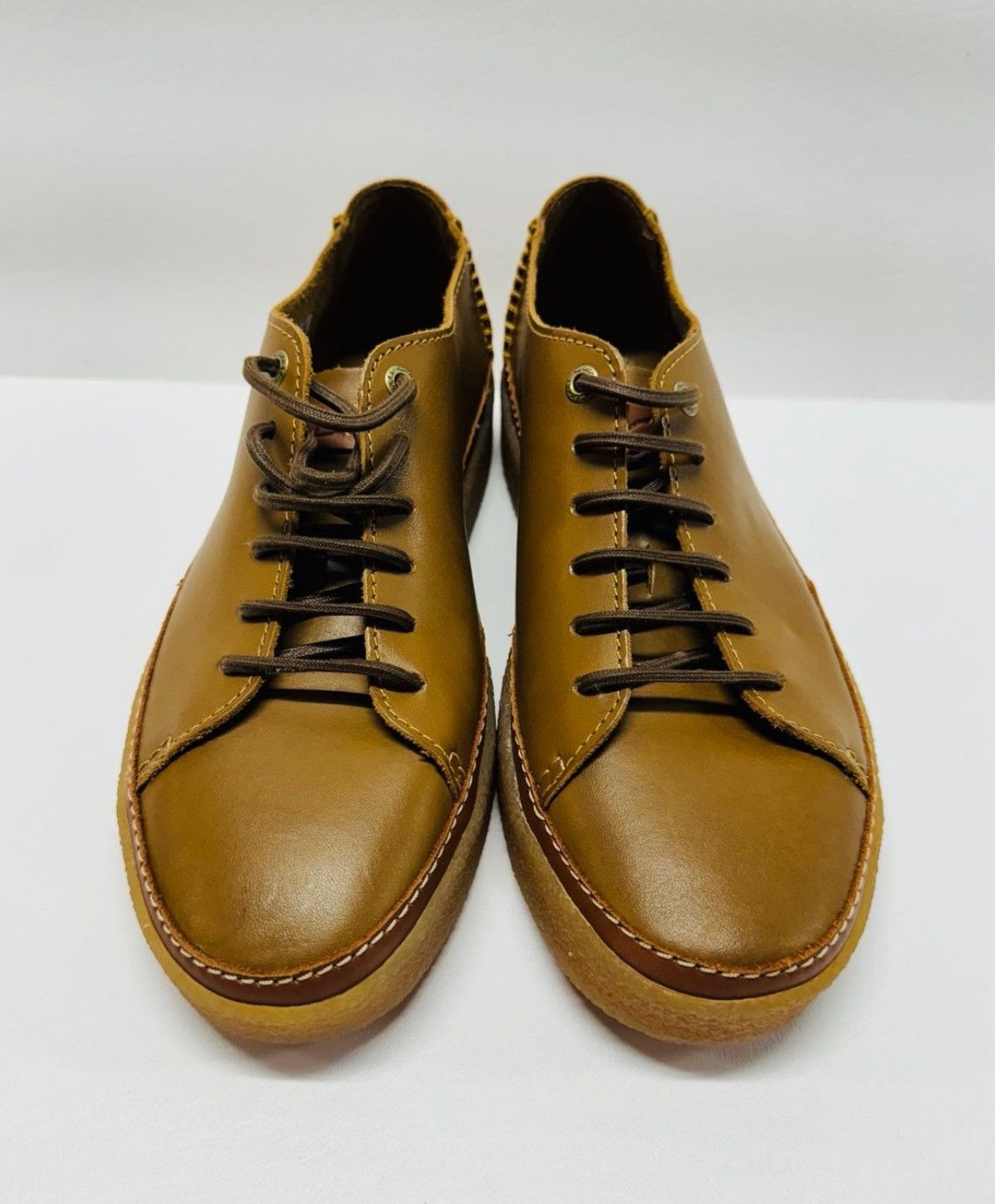 Clarks Clarks Oakpark Low Casual Lace Up Shoes Tan Leather Size US 10 / EU 43 - 4 Thumbnail