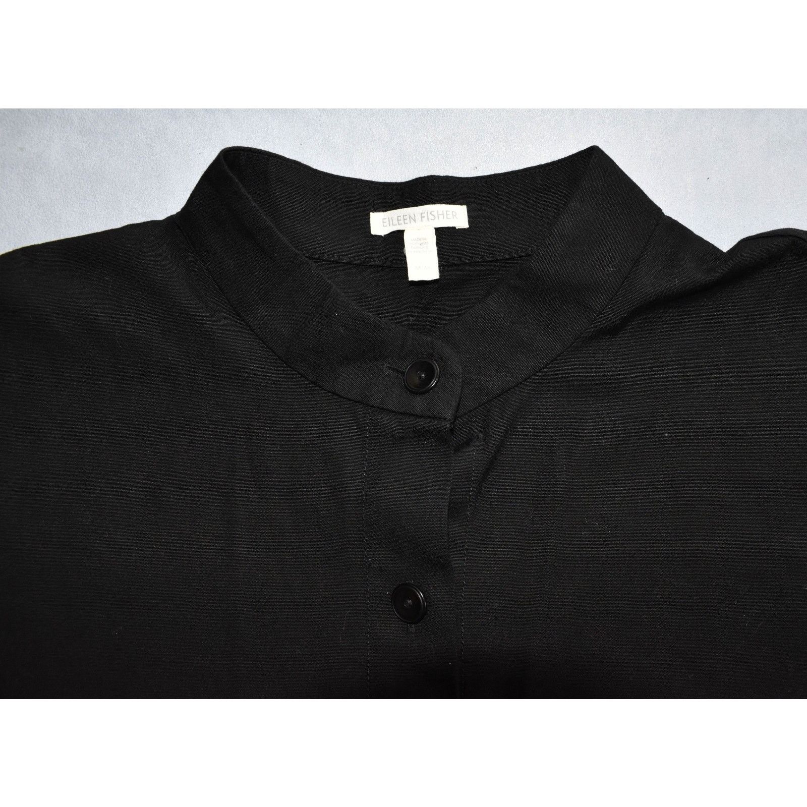 Eileen Fisher EILEEN FISHER Org Cotton Patch Pocket Collarless Jacket Sz M Size M / US 6-8 / IT 42-44 - 6 Thumbnail