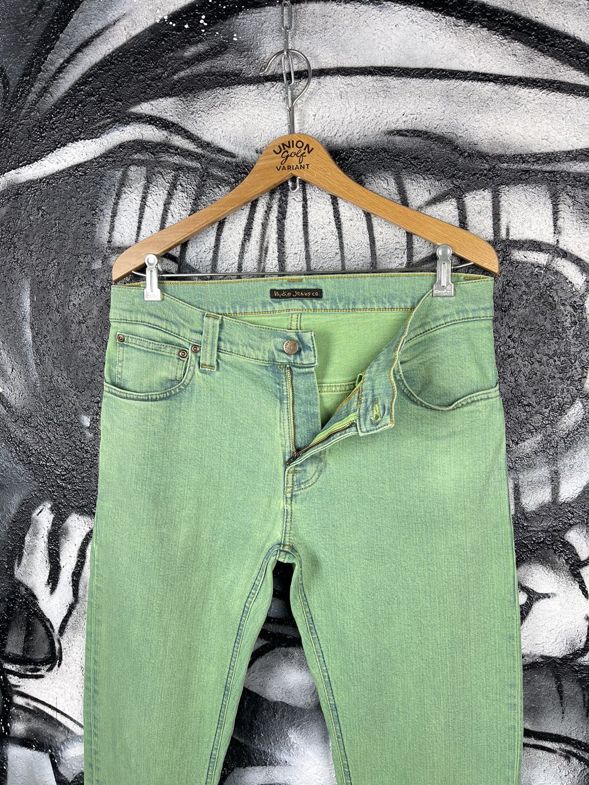Nudie Jeans Nudie Jeans Co. Light Green Slim Fit Denim Jeans Size 33 Size US 33 - 11 Thumbnail