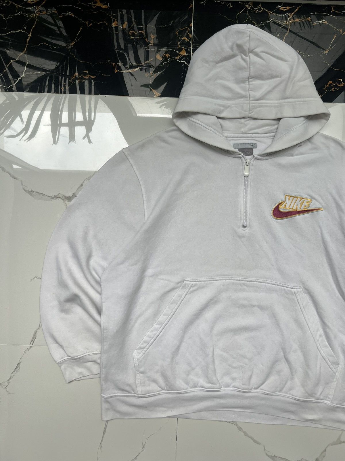 Nike 90s Nike Retro Logo Vintage 1/4 Zip Y2K Oversized Hoodie Size US L / EU 52-54 / 3 - 2 Thumbnail