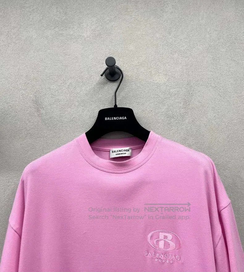Balenciaga Balenciaga Pink Embroidered Short Sleeve. Size US L / EU 52-54 / 3 - 4 Thumbnail