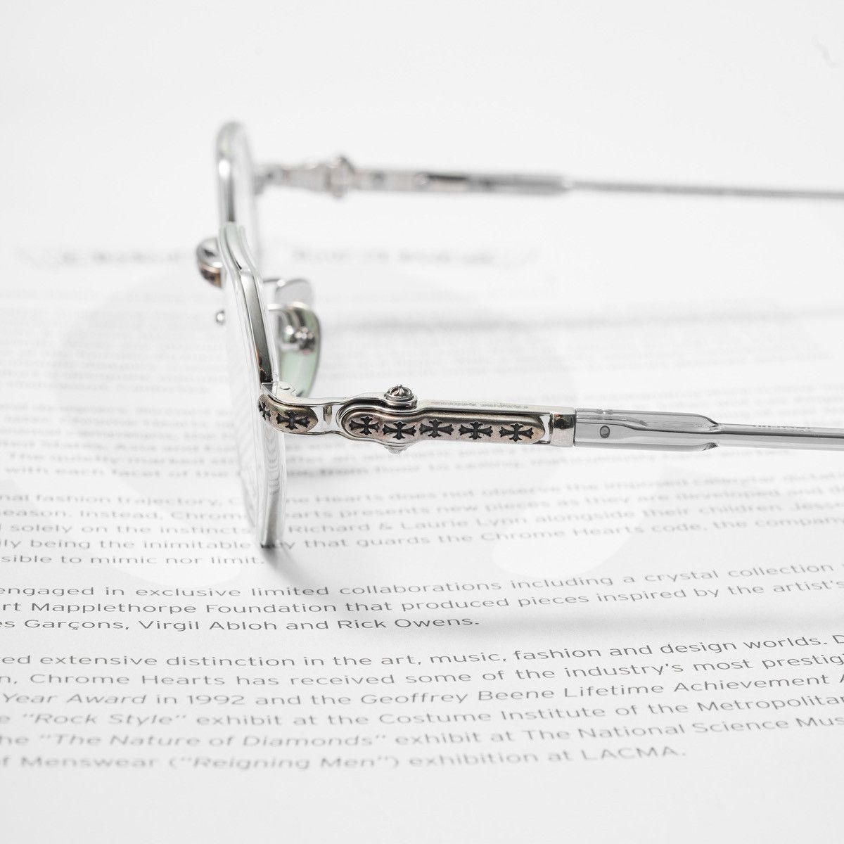 Chrome Hearts CHROME HEARTS TATTERS CRYSTAL GRAPHITE GLASSES Size ONE SIZE - 3 Thumbnail