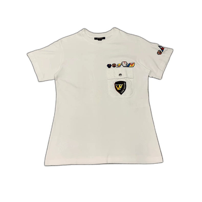 Louis Vuitton lv white badge pocket short sleeve Size US S / EU 44-46 / 1 - 1 Thumbnail