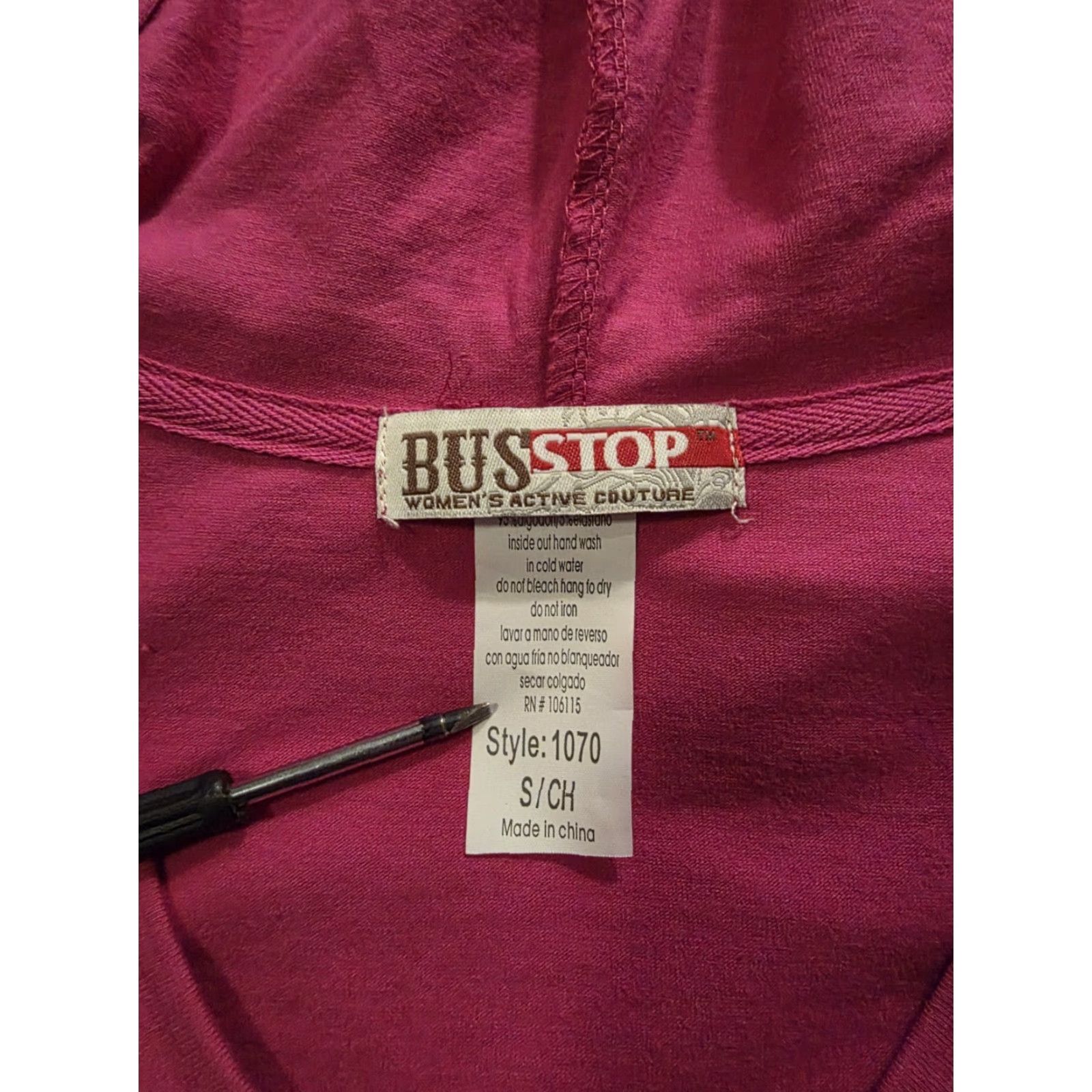 Vintage VINTAGE Bus Stop Women's Long Sleeve Hooded Embellished Shirt Pink Small Size S / US 4 / IT 40 - 6 Thumbnail