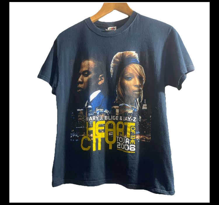 Rap Tees 2008 Jay-Z Mary J Blige Heart of the City Tour Rap Tee Size US M / EU 48-50 / 2 - 1 Thumbnail