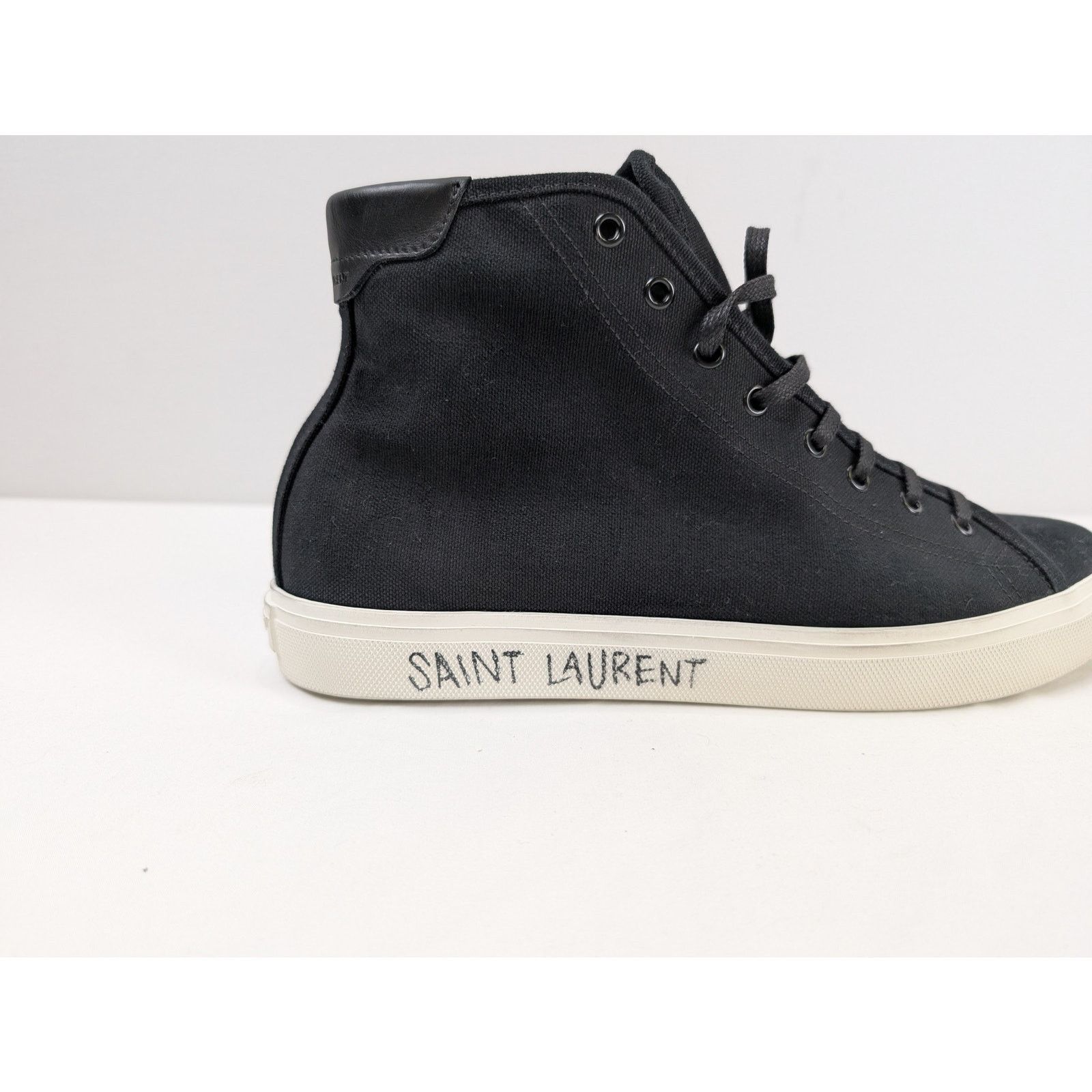 Saint Laurent Paris o1rshd1 High Top Sneakers in Black Size US 12 / EU 45 - 5 Thumbnail