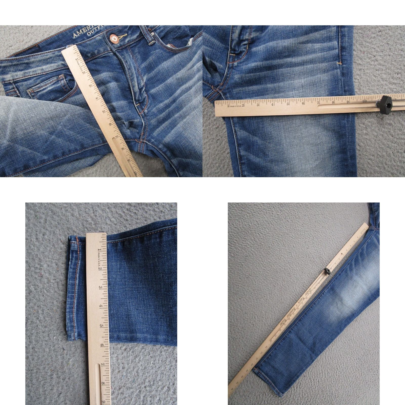 American Eagle Outfitters American Eagle Jeans Womens High Rise Super Stretch Jegging Size 8 Dark Size 30" / US 8 / IT 44 - 8 Thumbnail