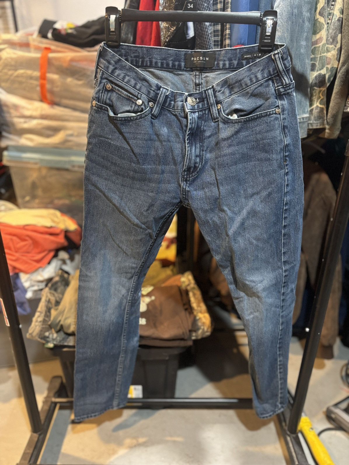 Pacsun Pacsun Dark Blue Skinny Jeans 29x30 Size US 29 - 1 Thumbnail