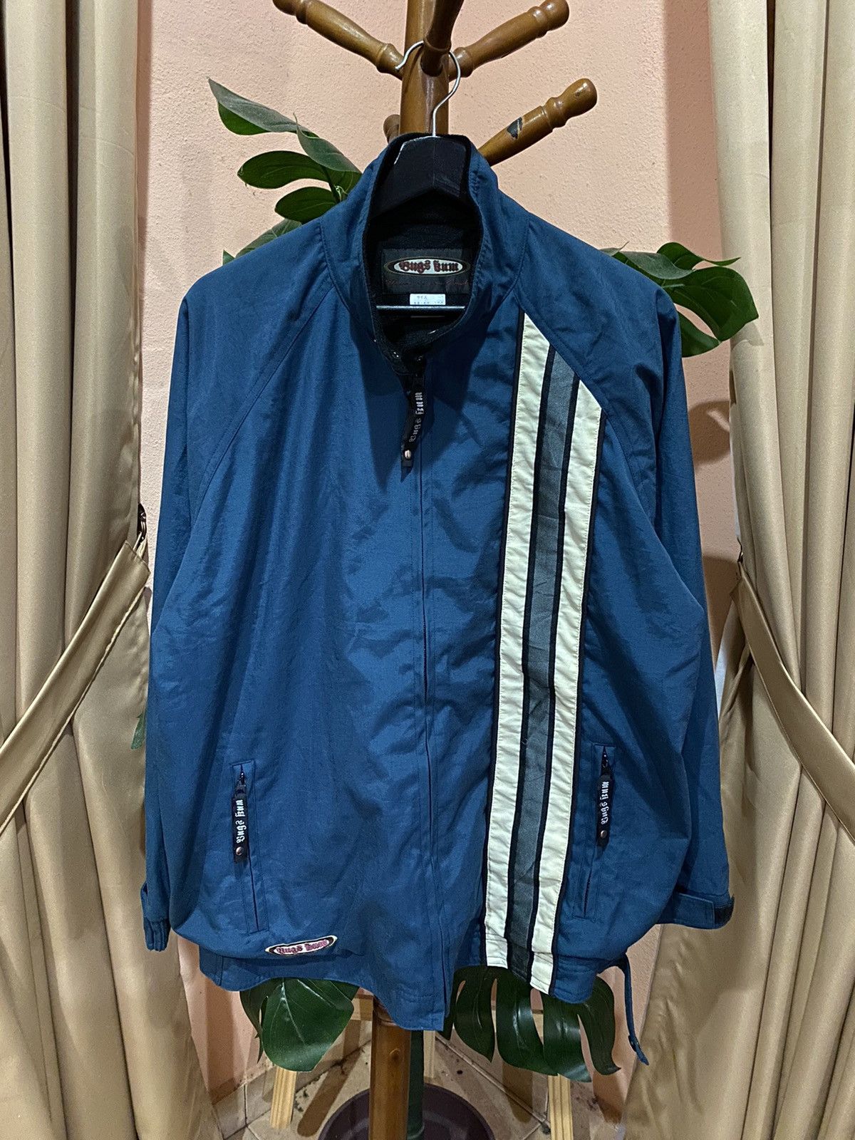 Other Bugs Bum Track Jacket - Retro Blue Striped Zip-Up - Unisex Size US M / EU 48-50 / 2 - 1 Thumbnail