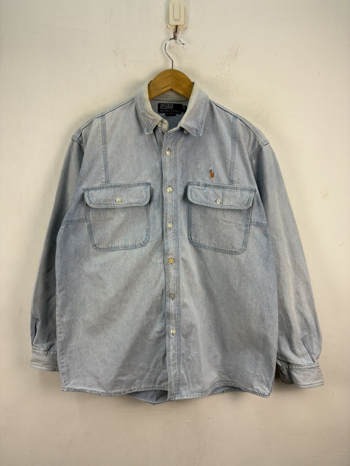 Polo Ralph Lauren Vintage Polo Ground Ralph Lauren Denim Button Shirt Size US M / EU 48-50 / 2 - 1 Thumbnail