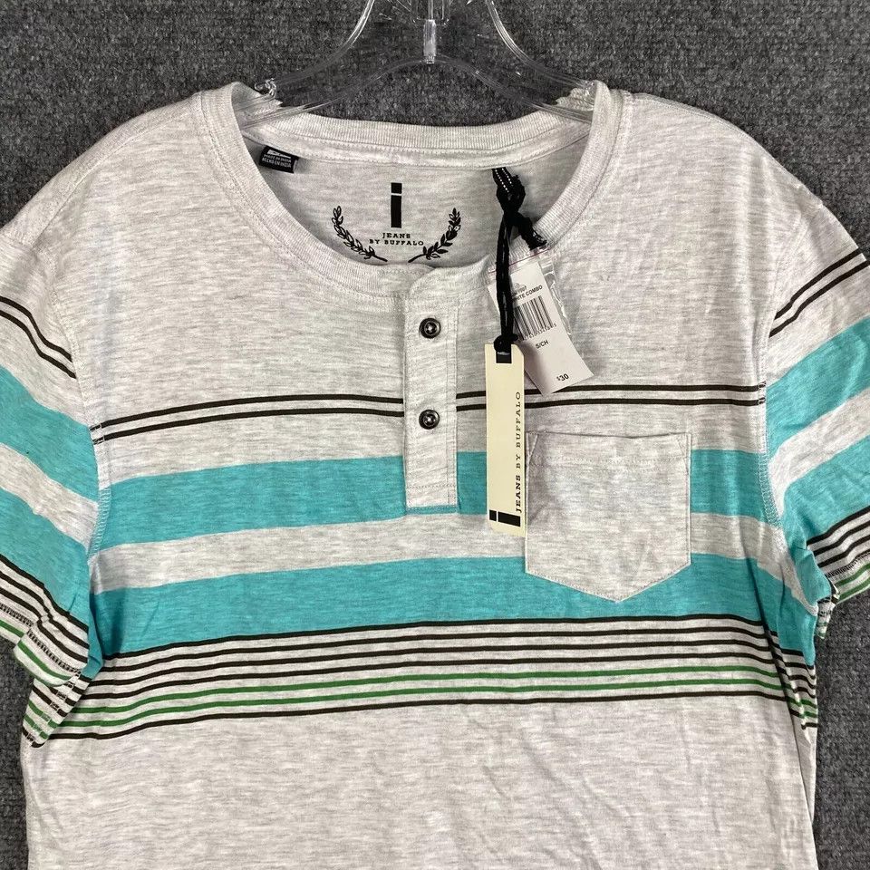 Other I Jeans by Buffalo T-Shirt Men's Small Henley NWD Cotton S Size US S / EU 44-46 / 1 - 2 Thumbnail