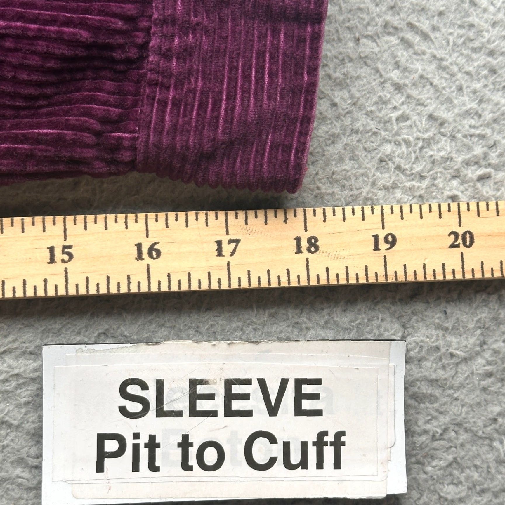 Vintage LL Bean Comfort Corduroy Relaxed Button Up Long Sleeve Shirt Womens 1X Lined Purple Size XL / US 12-14 / IT 48-50 - 3 Thumbnail