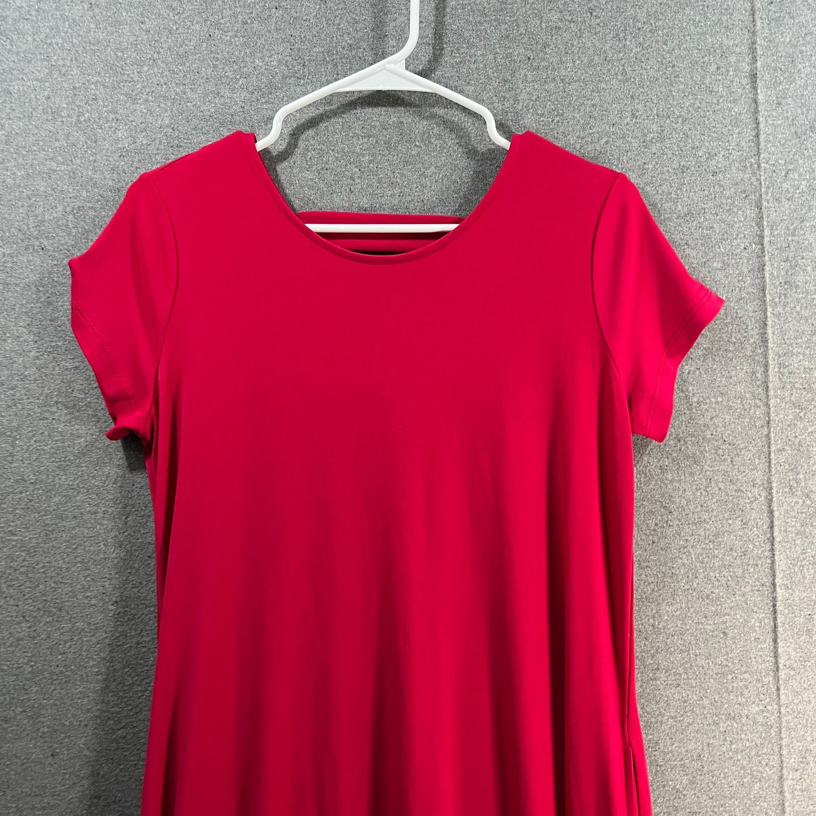 Other Susan Graver Liquid Knit Cap Sleeve Dress Sweet Raspberry Size S / US 4 / IT 40 - 5 Thumbnail