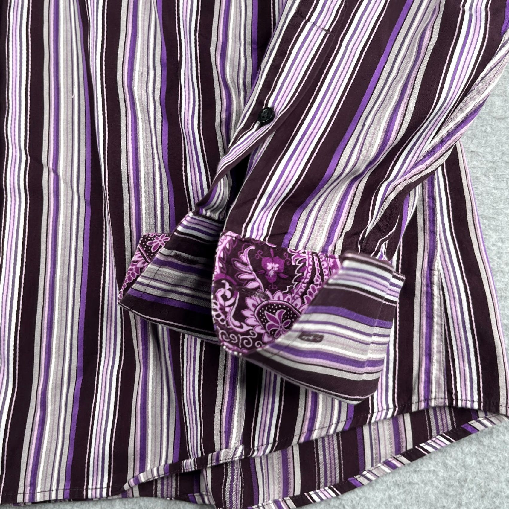 Express Express Shirt XL Purple Modern Fit Button-Up Long Sleeve Mens Folded for Casual Party/Cocktail Size US XL / EU 56 / 4 - 2 Thumbnail