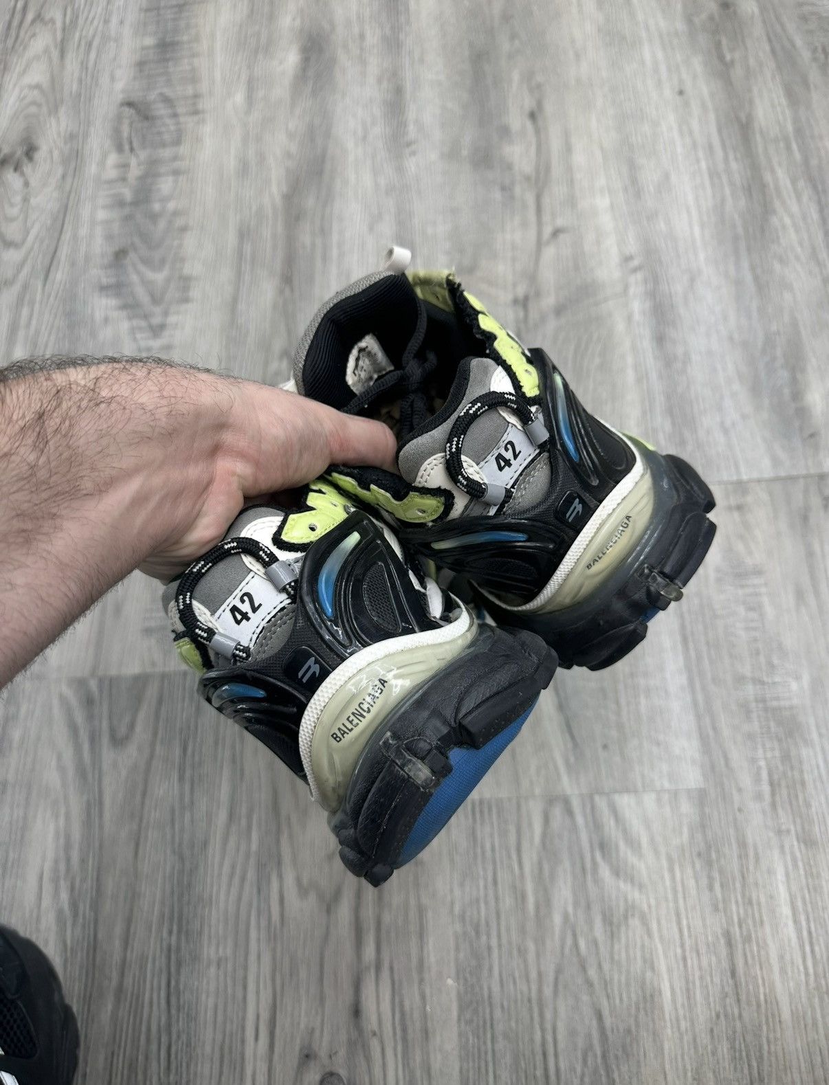 Balenciaga Balenciaga Runner - Green/Black/Silver Size US 9 / EU 42 - 5 Thumbnail