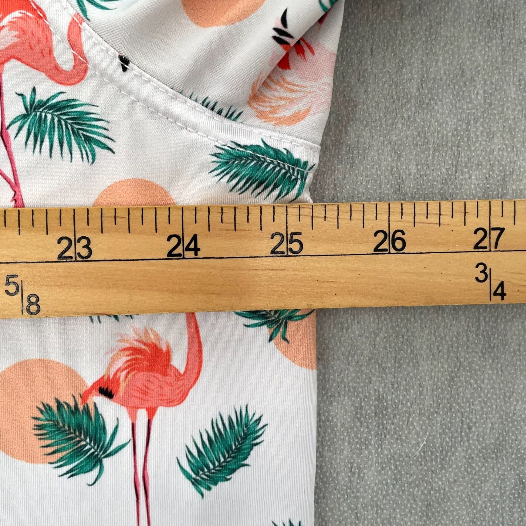 Vintage Waggle Shirt Golf Polo 2XL Mens Performance Stretch White Flamingo Print All Over Breathable Casual Polo Shirt Size US XXL / EU 58 / 5 - 6 Thumbnail