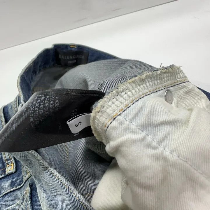 Balenciaga Balenciaga Balenciaga Blue HighWaisted Denim Pants -2507 Size US 27 - 3 Thumbnail