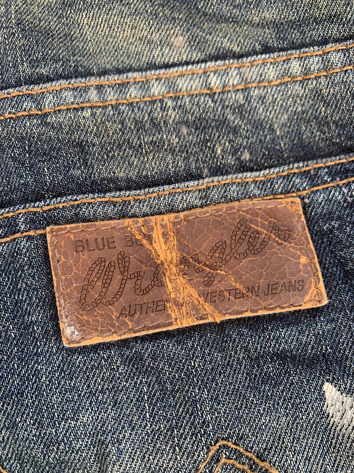 Wrangler Wrangler Blue Bell Distress Denim Pant Size US 33 - 13 Thumbnail