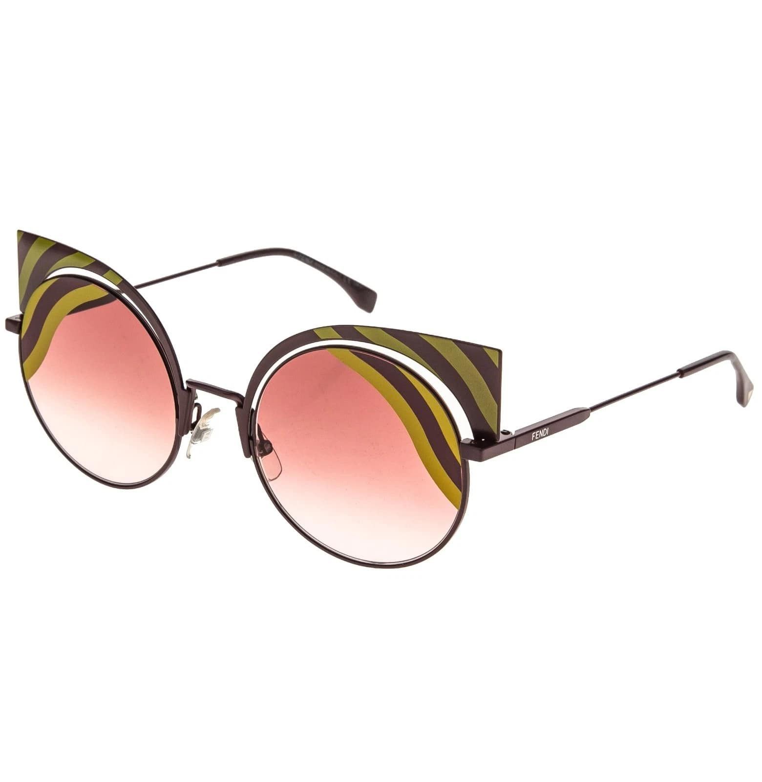 Fendi FENDI 0215 HYPNOSHINE FF0215S Burgundy Pink Gold Sunglasses Size ONE SIZE - 7 Thumbnail