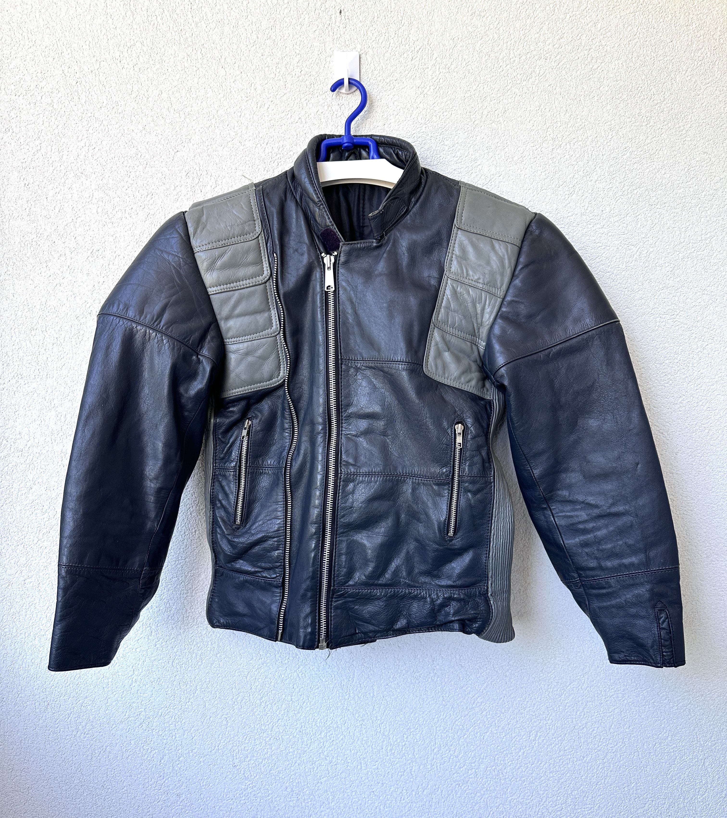 Vintage Rare leather boxy jacket motorcycle racing oversize Size L / US 10 / IT 46 - 4 Thumbnail