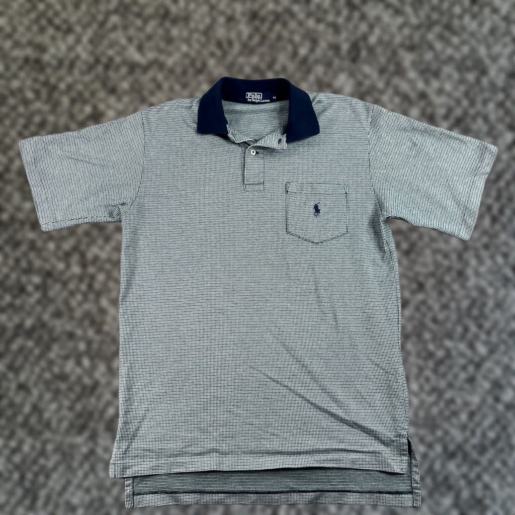 Polo Ralph Lauren Vintage Polo Ralph Lauren Mens Shirt Houndstooth Sz M Green Made In USA Size US M / EU 48-50 / 2 - 1 Thumbnail