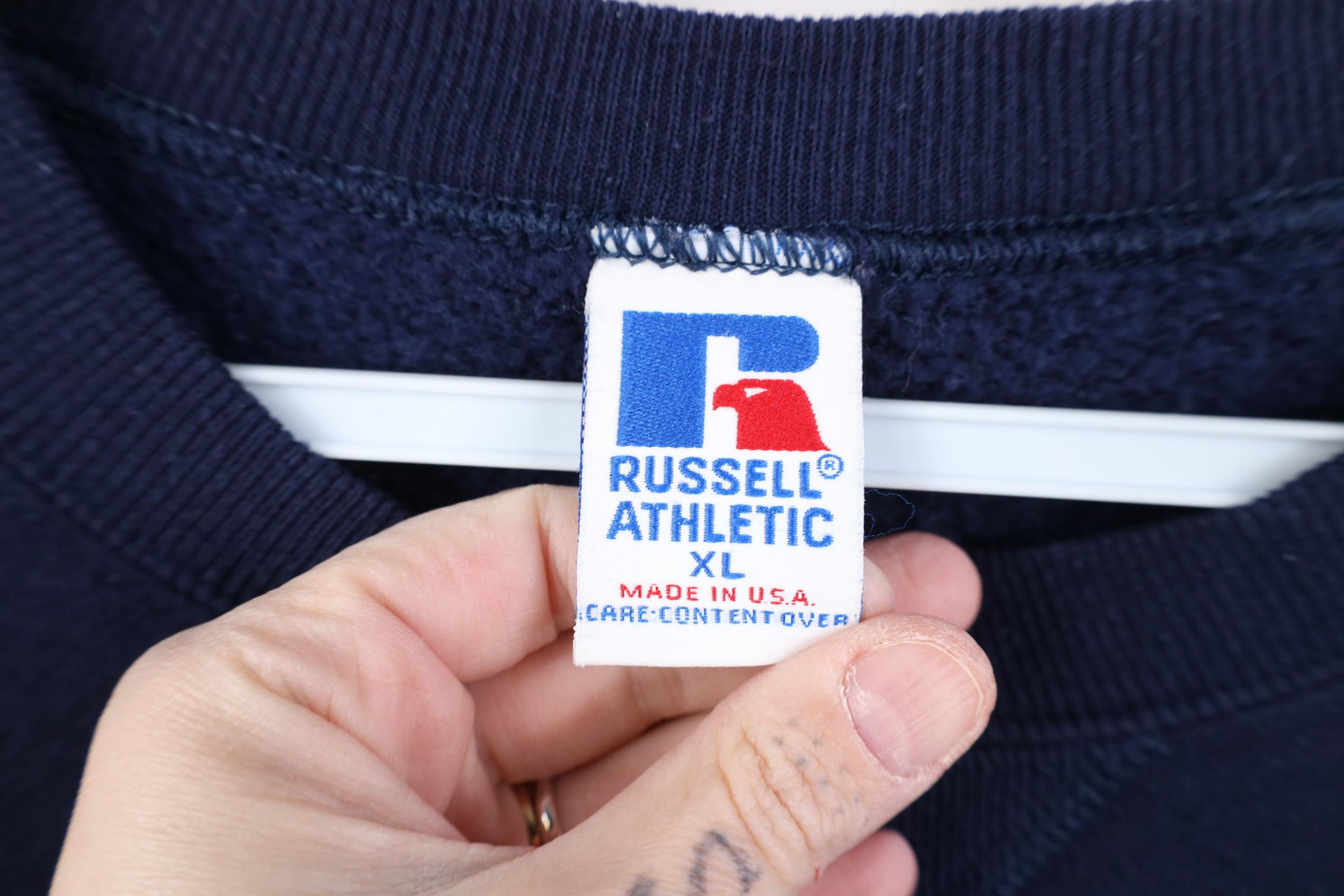 Russell Athletic Vintage 90s Russell Athletic Crewneck Sweatshirt Blue USA Size US XL / EU 56 / 4 - 7 Thumbnail