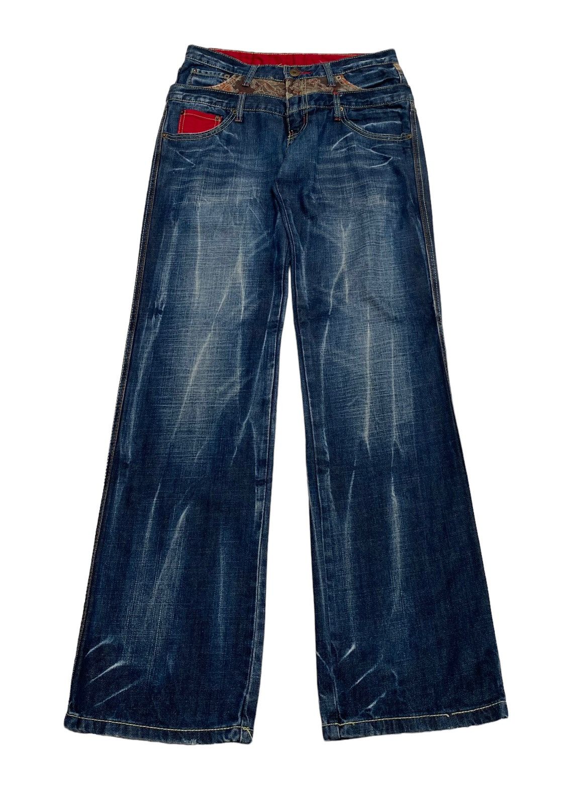 If Six Was Nine × Japanese Brand Vintage Japanese Brand Sukajan Double Waist Jeans 1990s Size US 32 / EU 48 - 1 Thumbnail