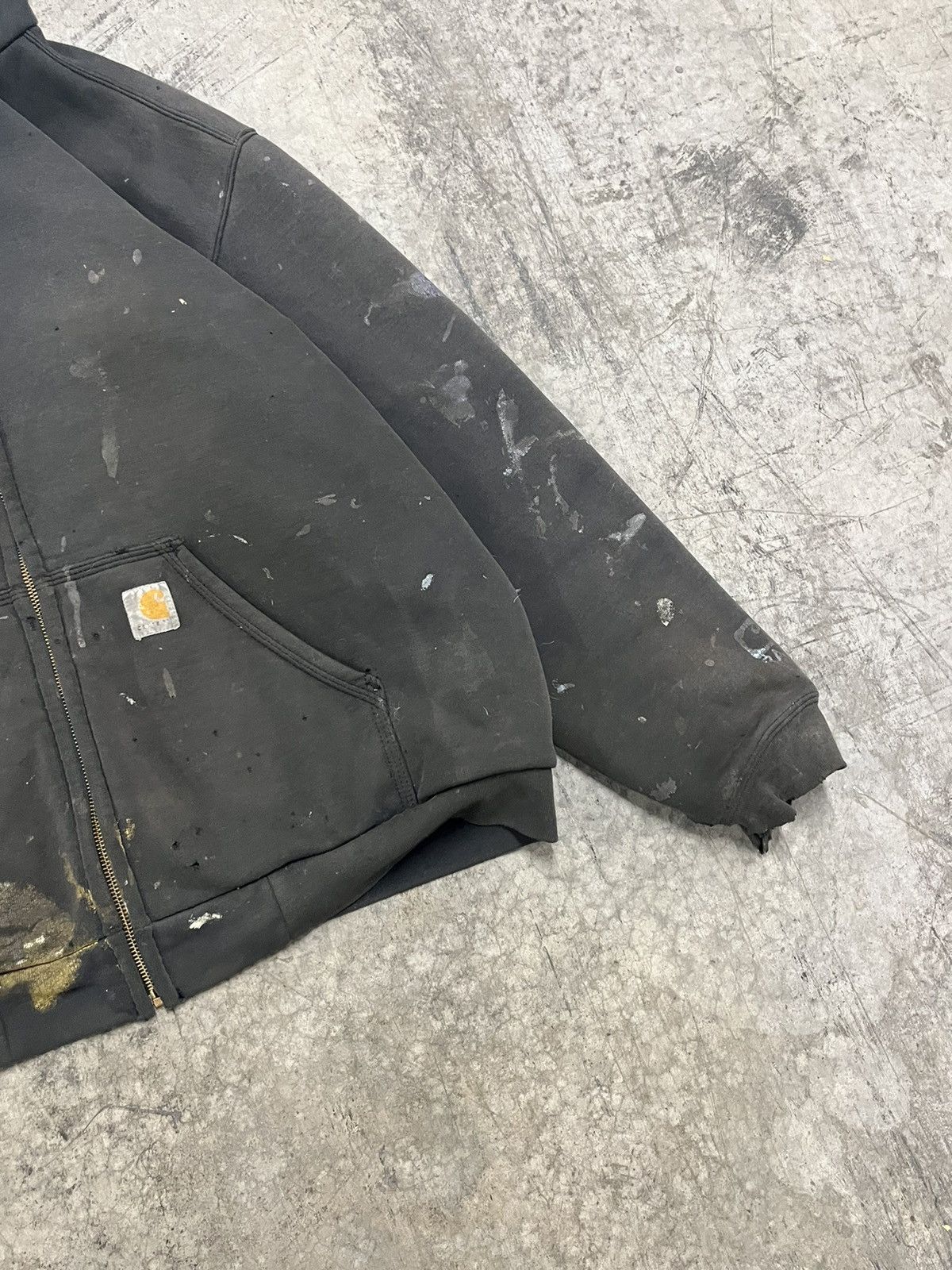 Carhartt × Vintage Carhartt vintage thrashed thermal lined zip up skater hype Size US L / EU 52-54 / 3 - 4 Thumbnail