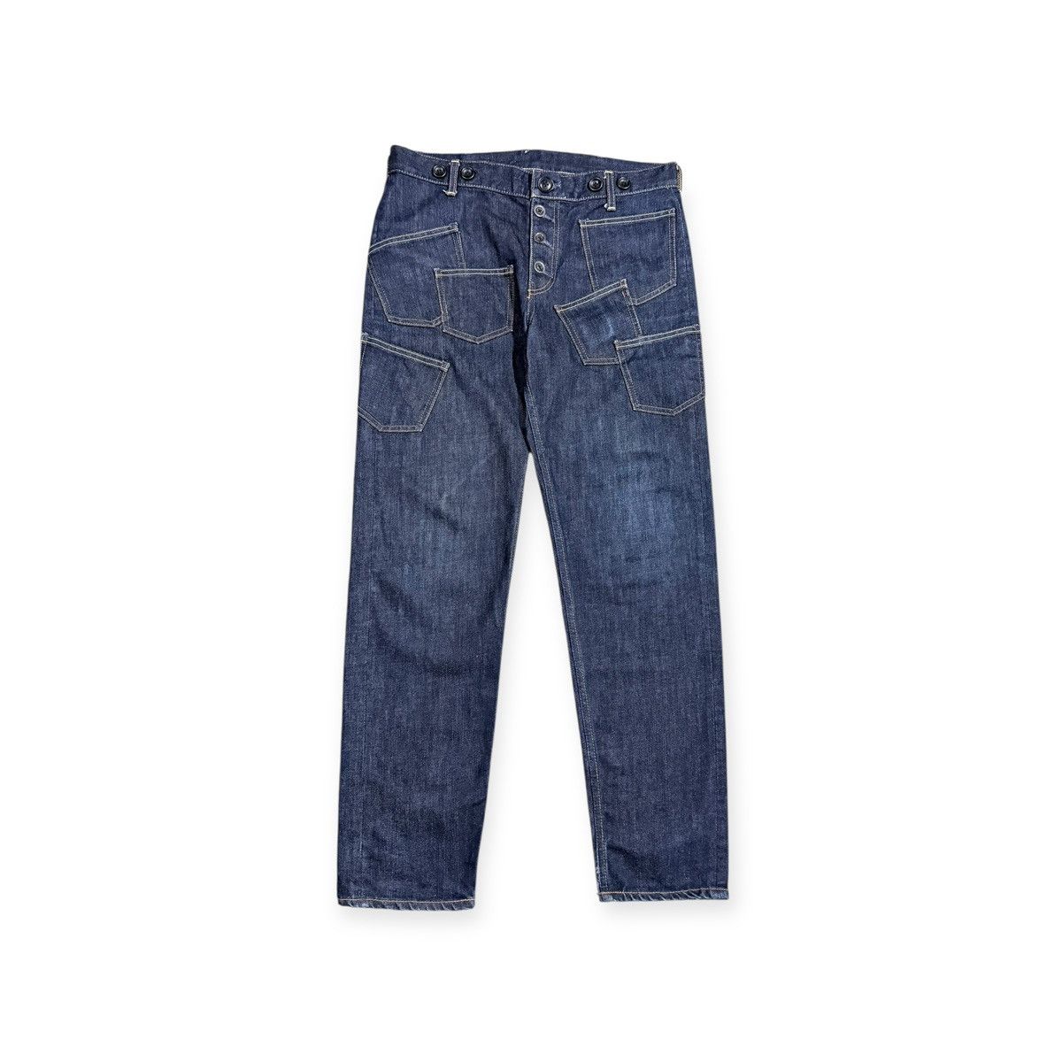 Issey Miyake Vtg🌟Frapbois Issey Miyake Avant-Garde Multipocket Jeans Size US 33 - 1 Thumbnail