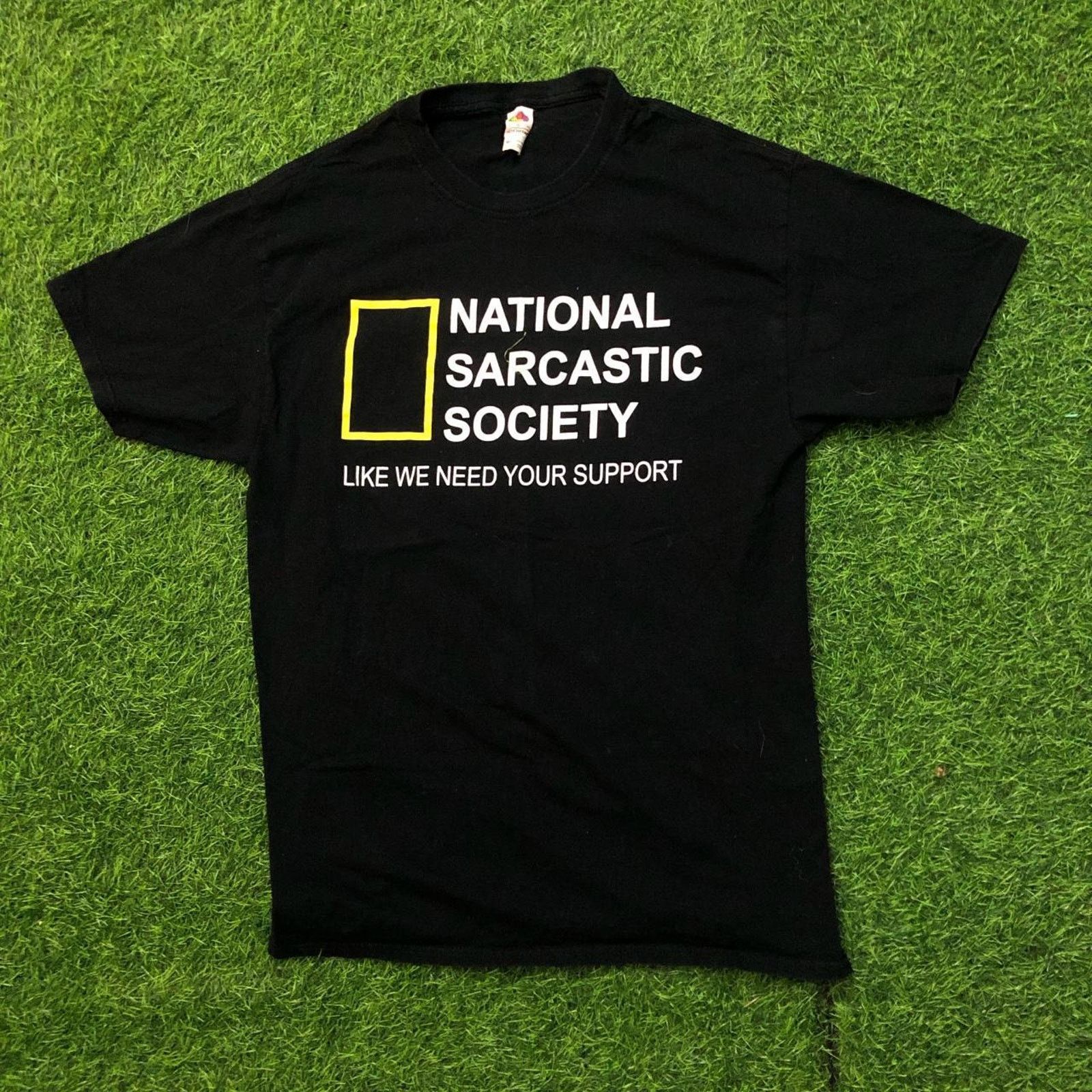 Other Black National Sarcastic Society Graphic Funny Tee Size US M / EU 48-50 / 2 - 1 Thumbnail