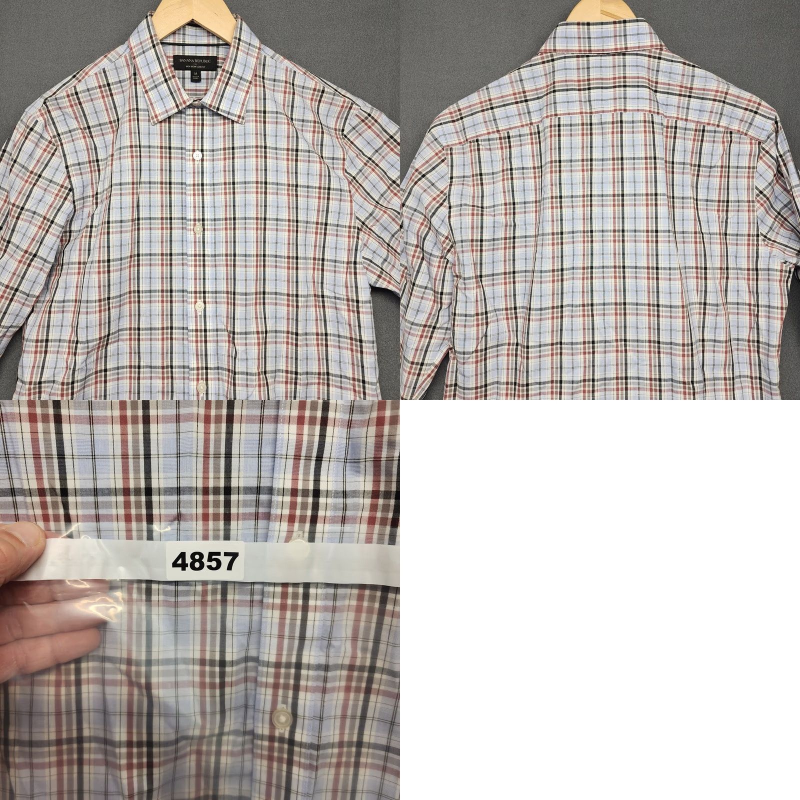 Banana Republic Banana Republic Shirt Mens 15-15.5 Medium 33-34 Slim Fit Long Sleeve Button Up Shirt Size US M / EU 48-50 / 2 - 8 Thumbnail