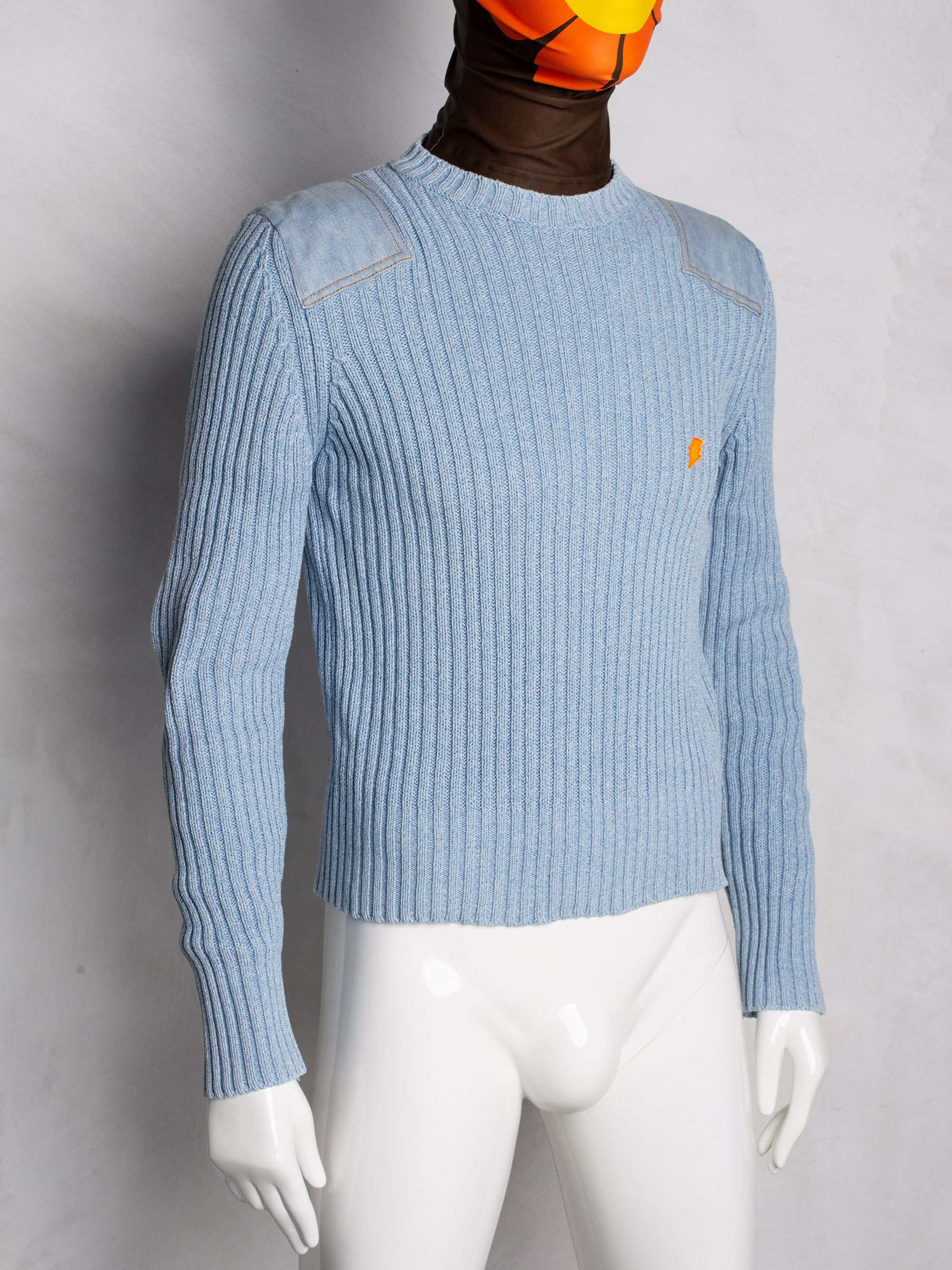 Walter Van Beirendonck Wild & Lethal Trash W&LT baby blue cotton military sweater Size US S / EU 44-46 / 1 - 1 Thumbnail